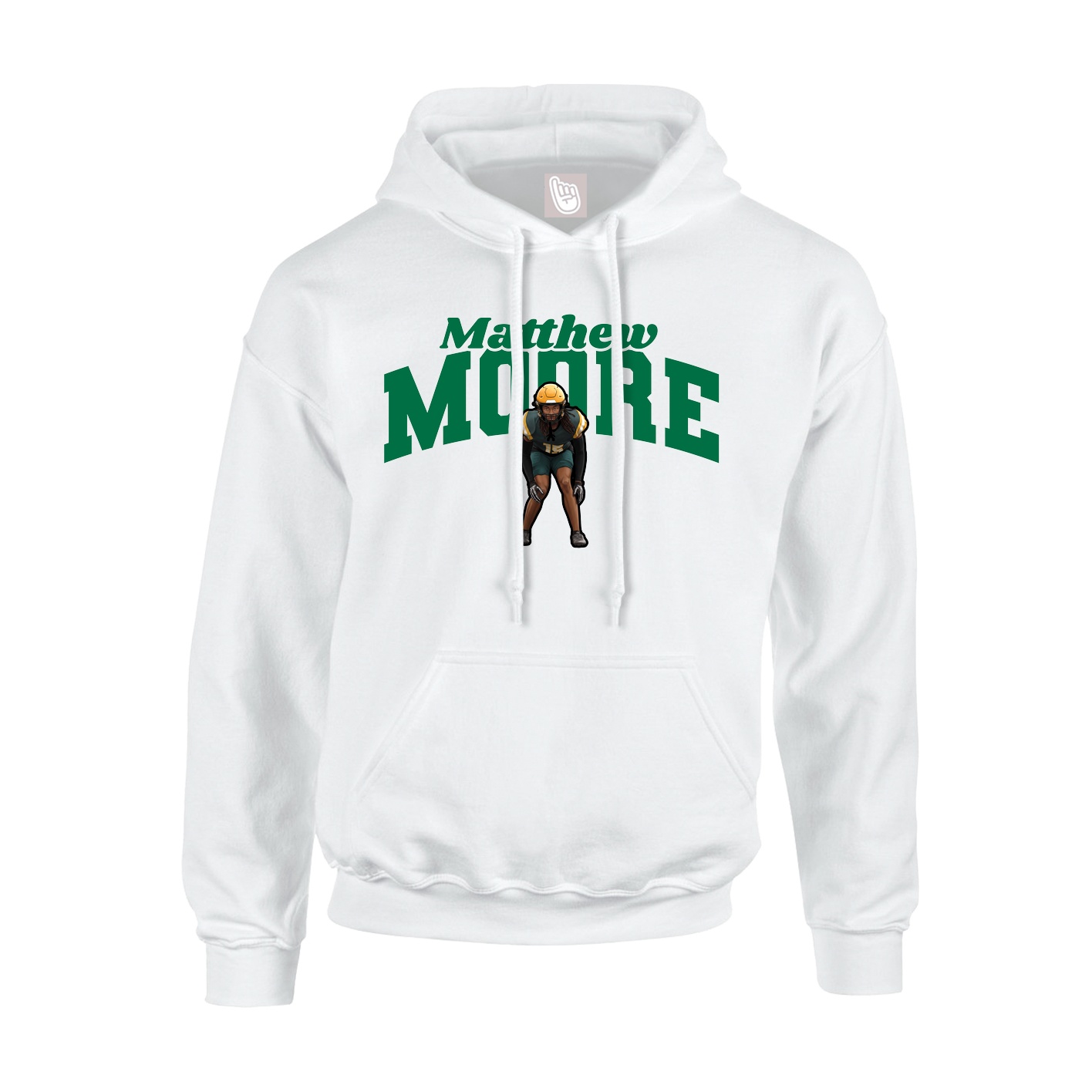 Hoodie — Signature Arch in White