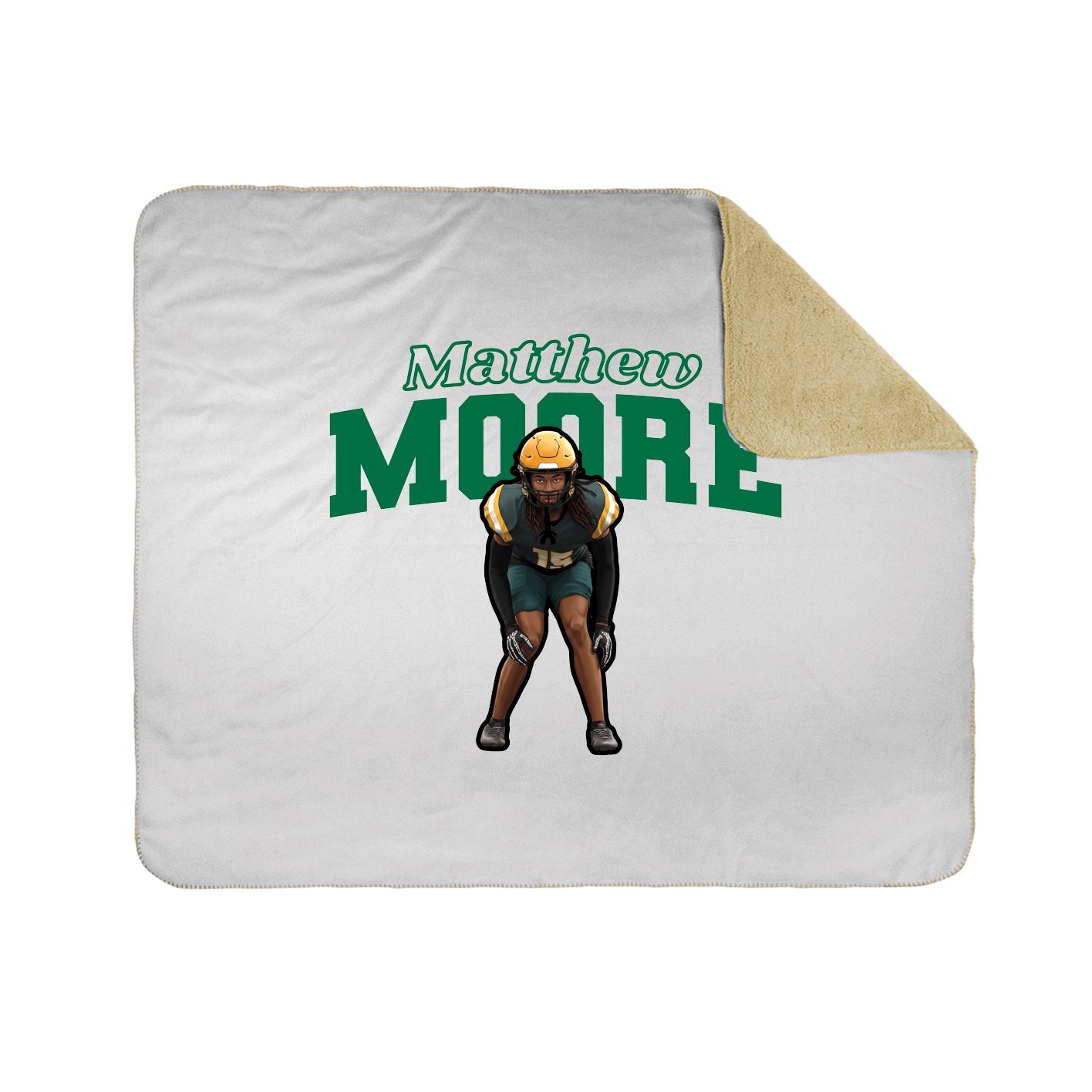 Throw Blanket — Name Arch in White