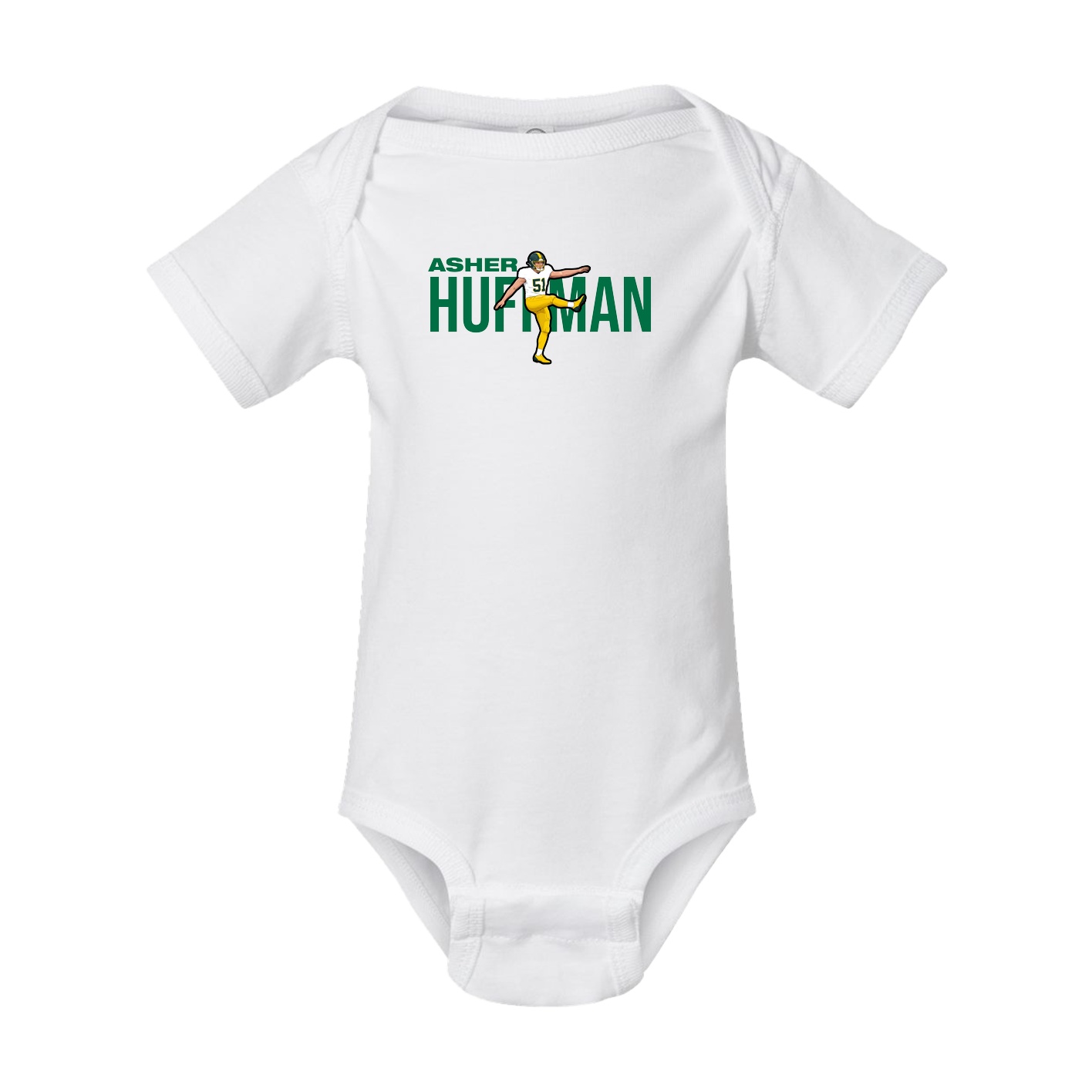 Baby Onesie — Player Name in White