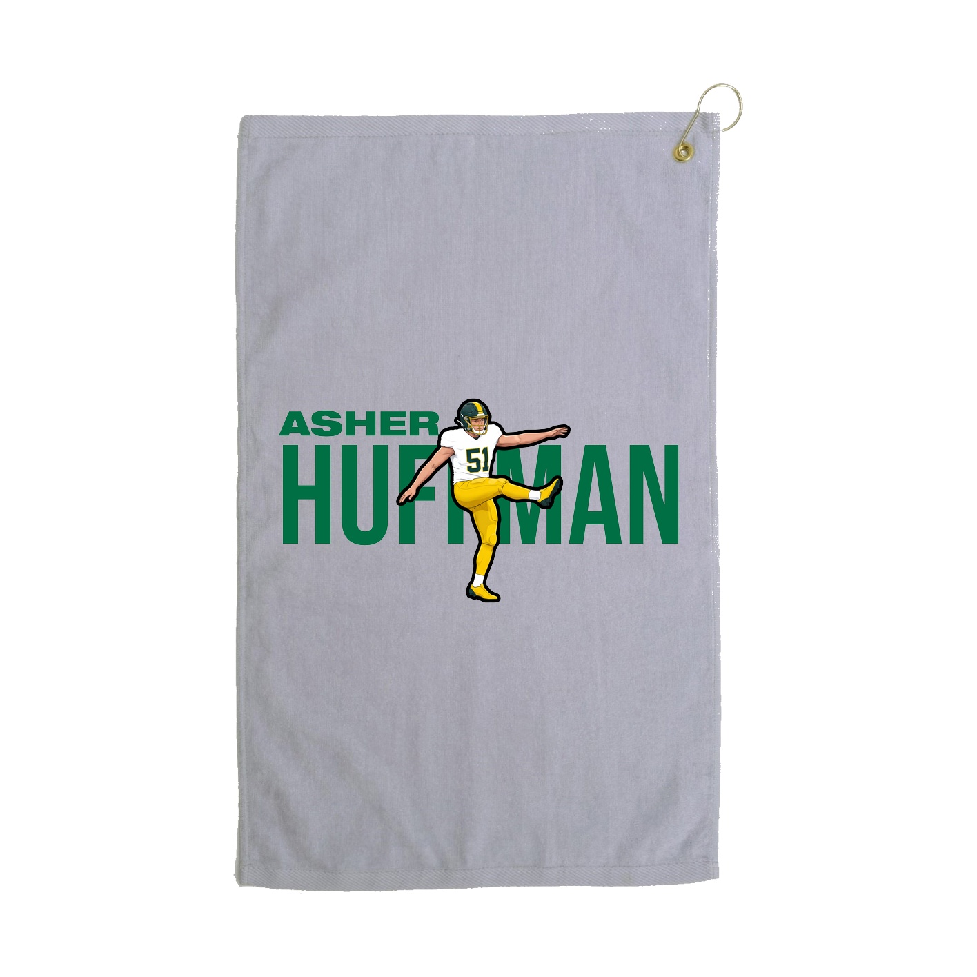Golf Towel — Player Name in Grey