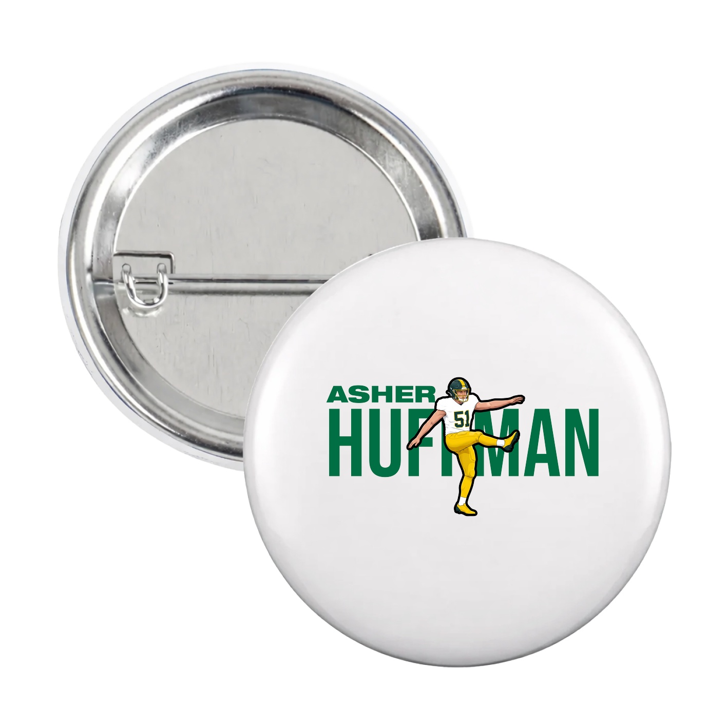 Game Day Button — Player Name in White
