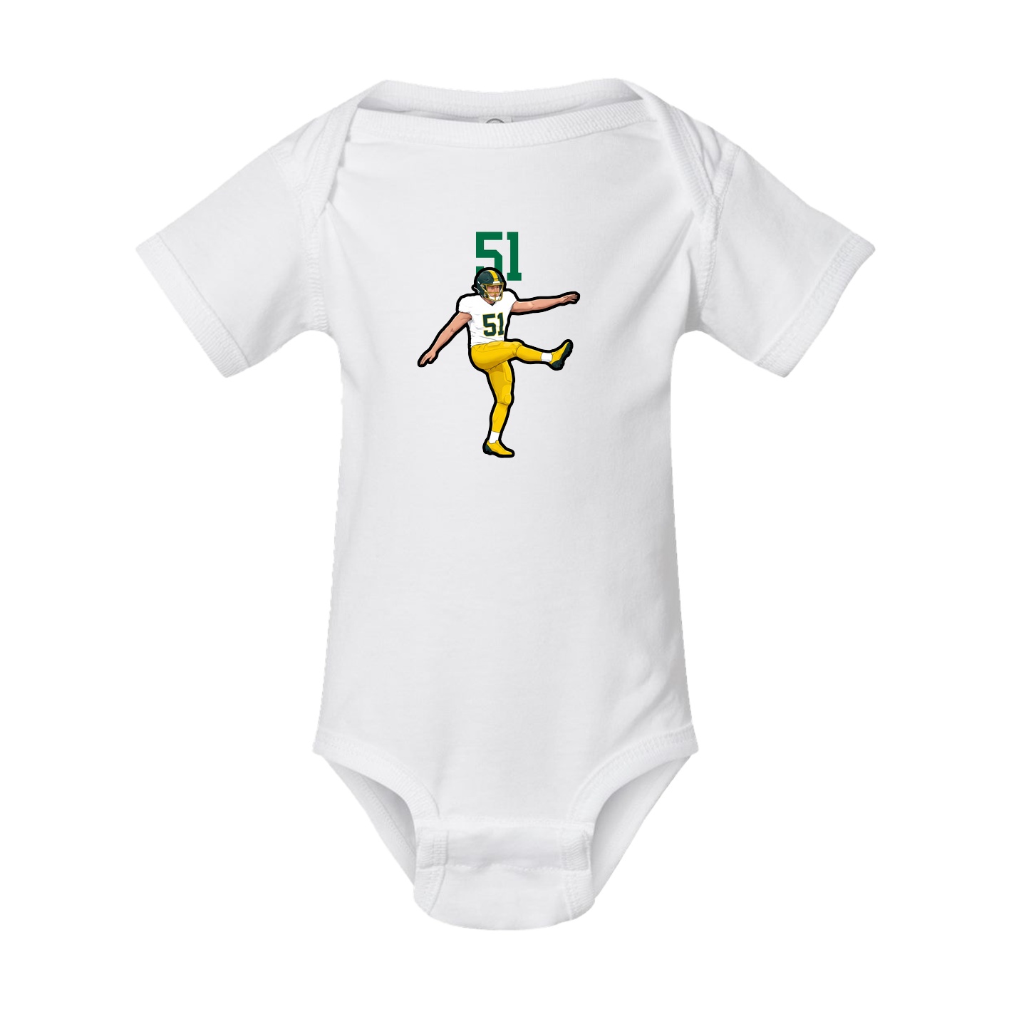 Baby Onesie — Number Top in White