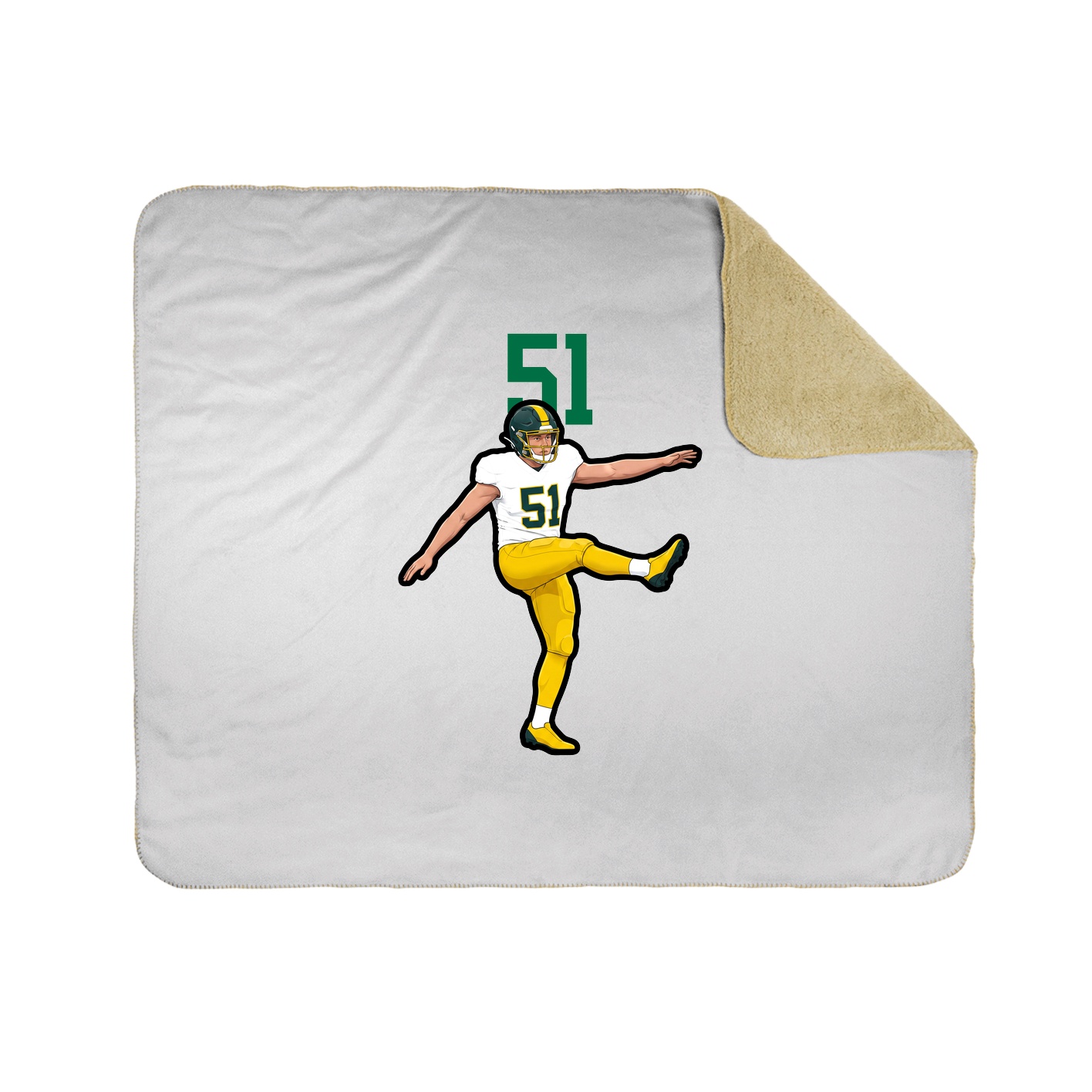 Throw Blanket — Number Top in White