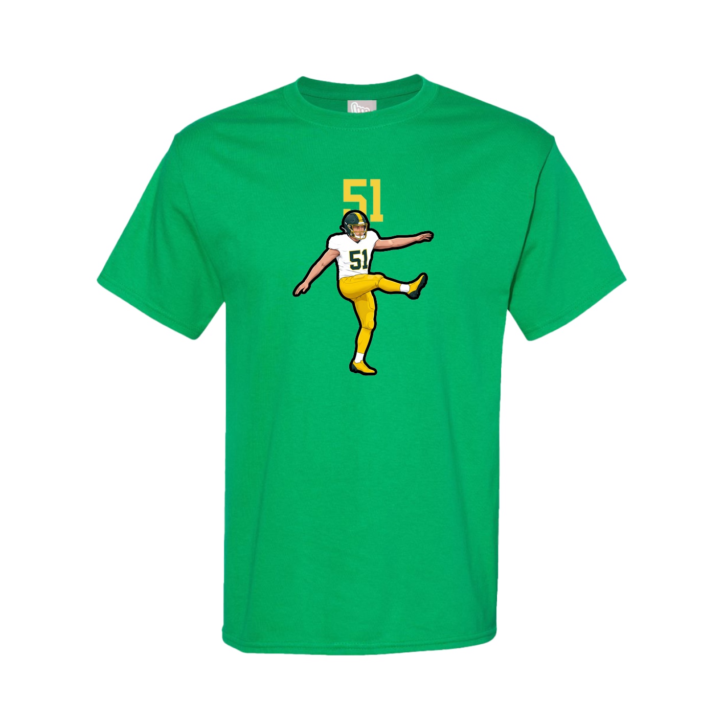 Youth Tee — Number Top in Green