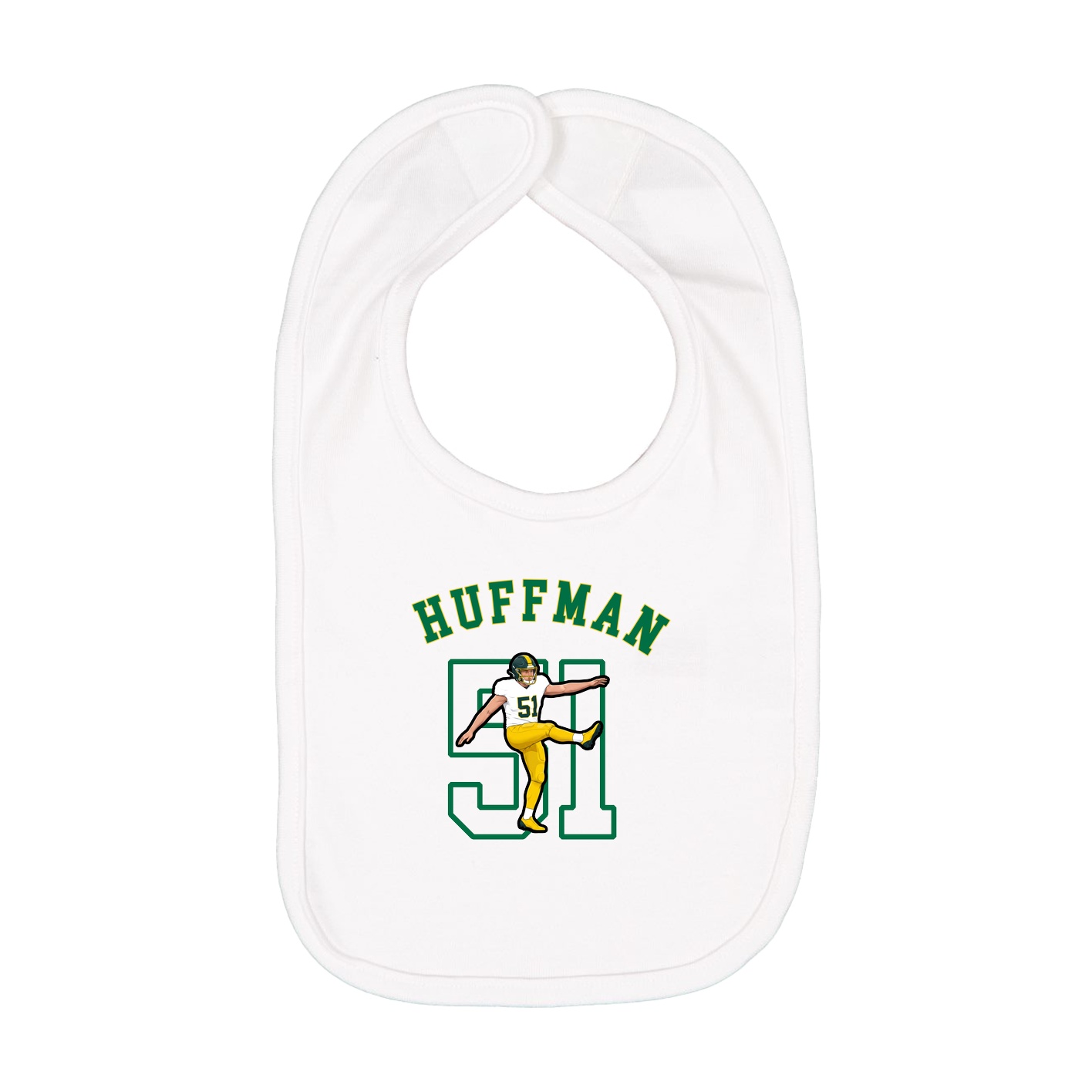 Infant Bib — Shirsey Arch in White