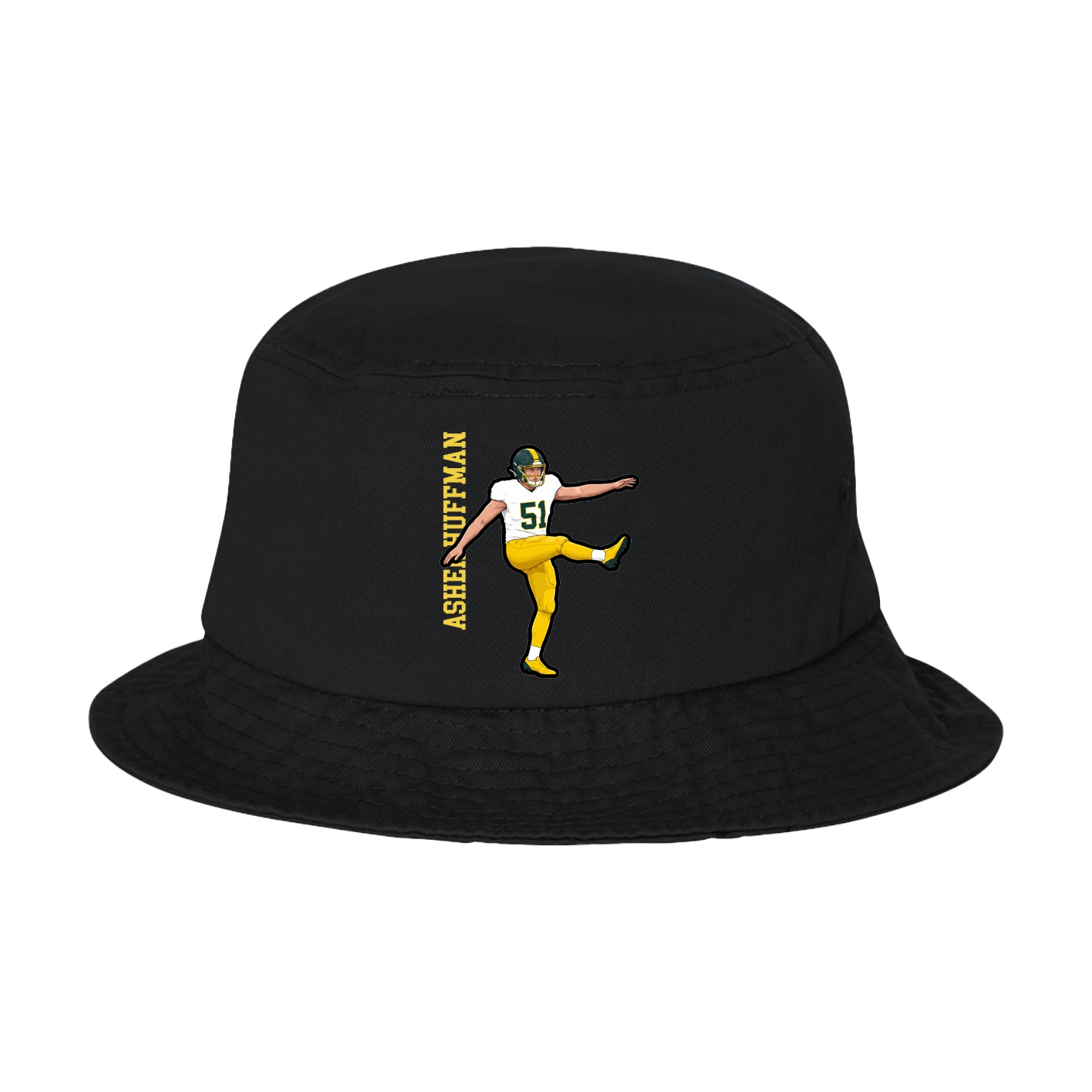 Bucket Cap — Name Vertical in Black