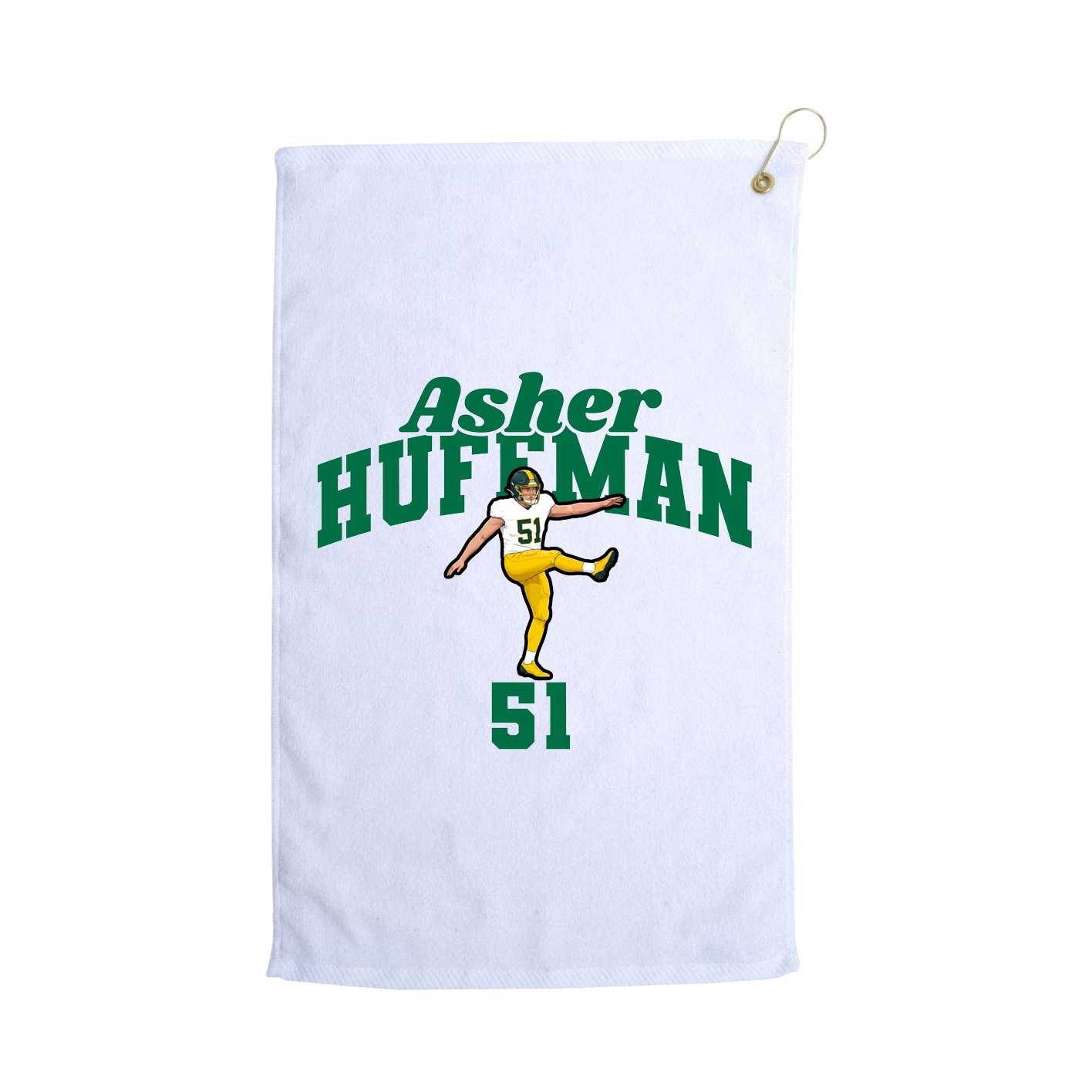Golf Towel — Signature Arch in White