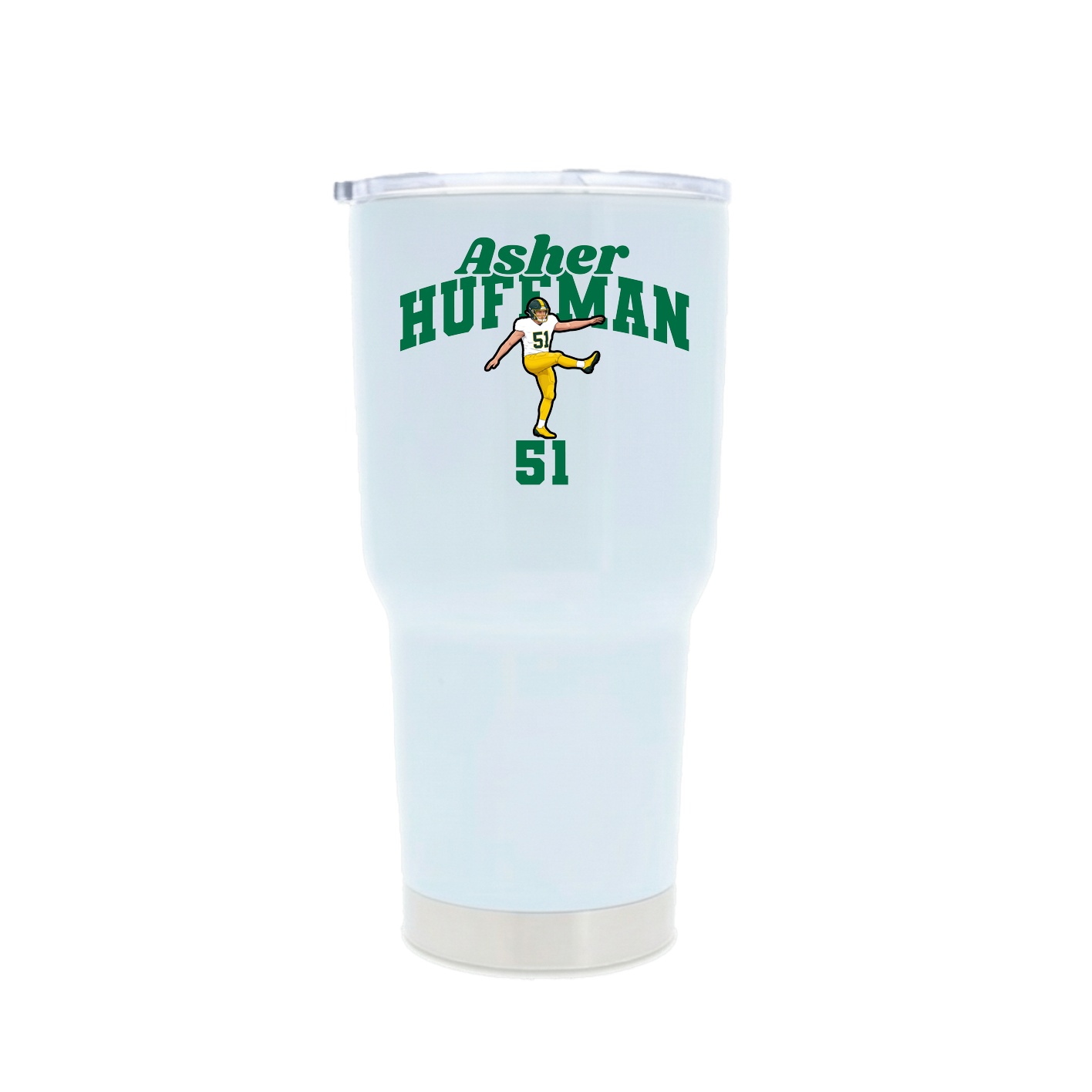 30oz Stainless Steel Tumbler — Signature Arch in White