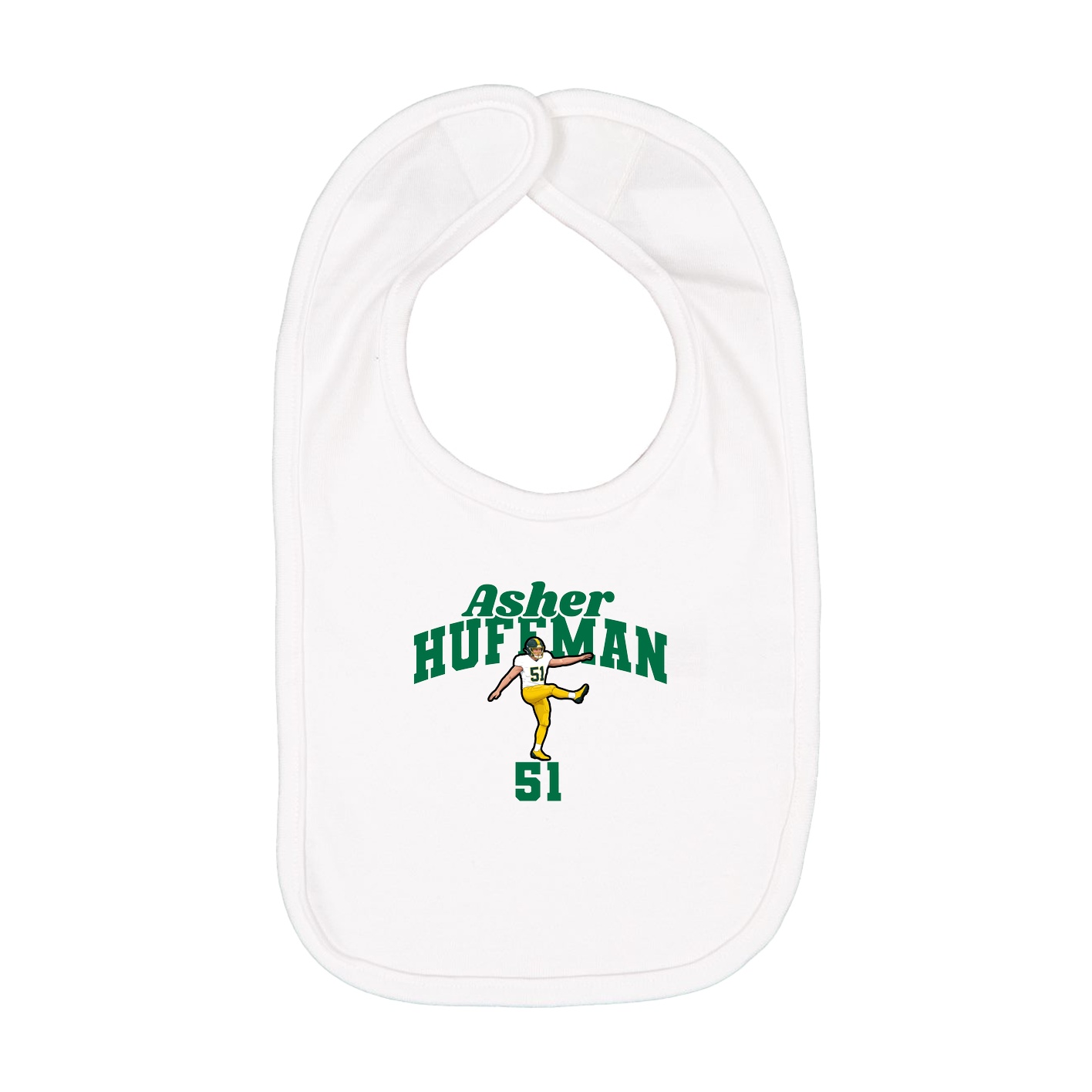 Infant Bib — Signature Arch in White