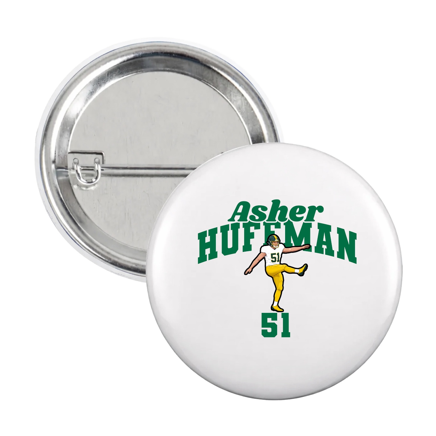 Game Day Button — Signature Arch in White