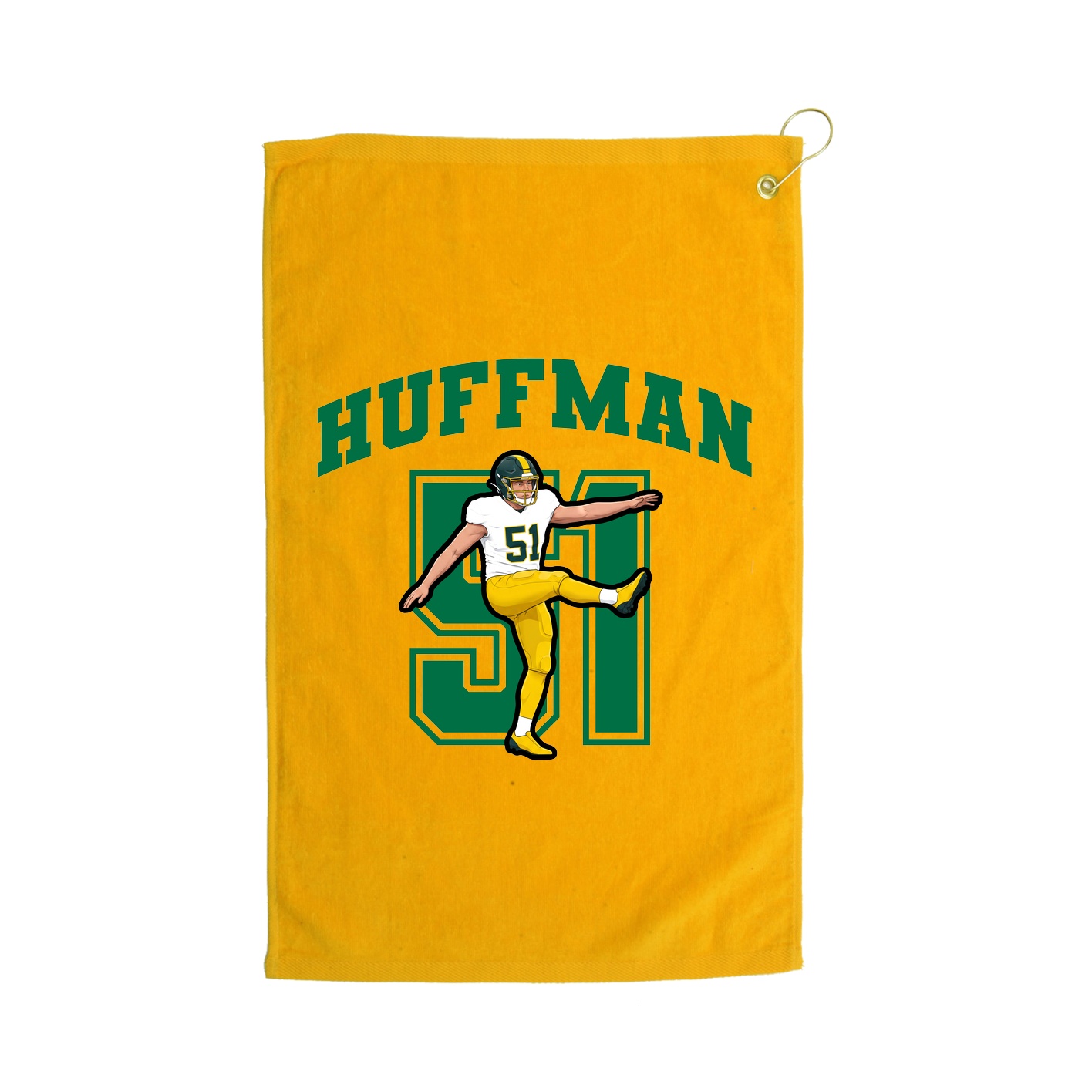 Golf Towel — Number in Gold