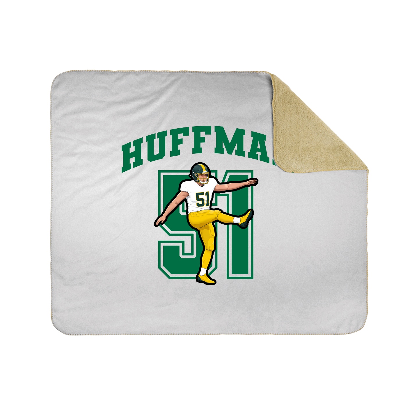 Throw Blanket — Number in White