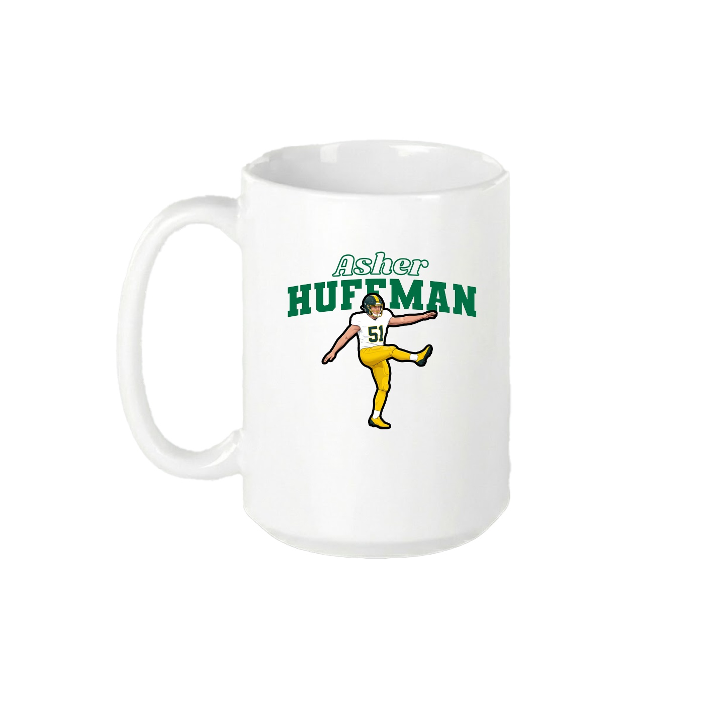 15oz Coffee Mug — Name Arch in White