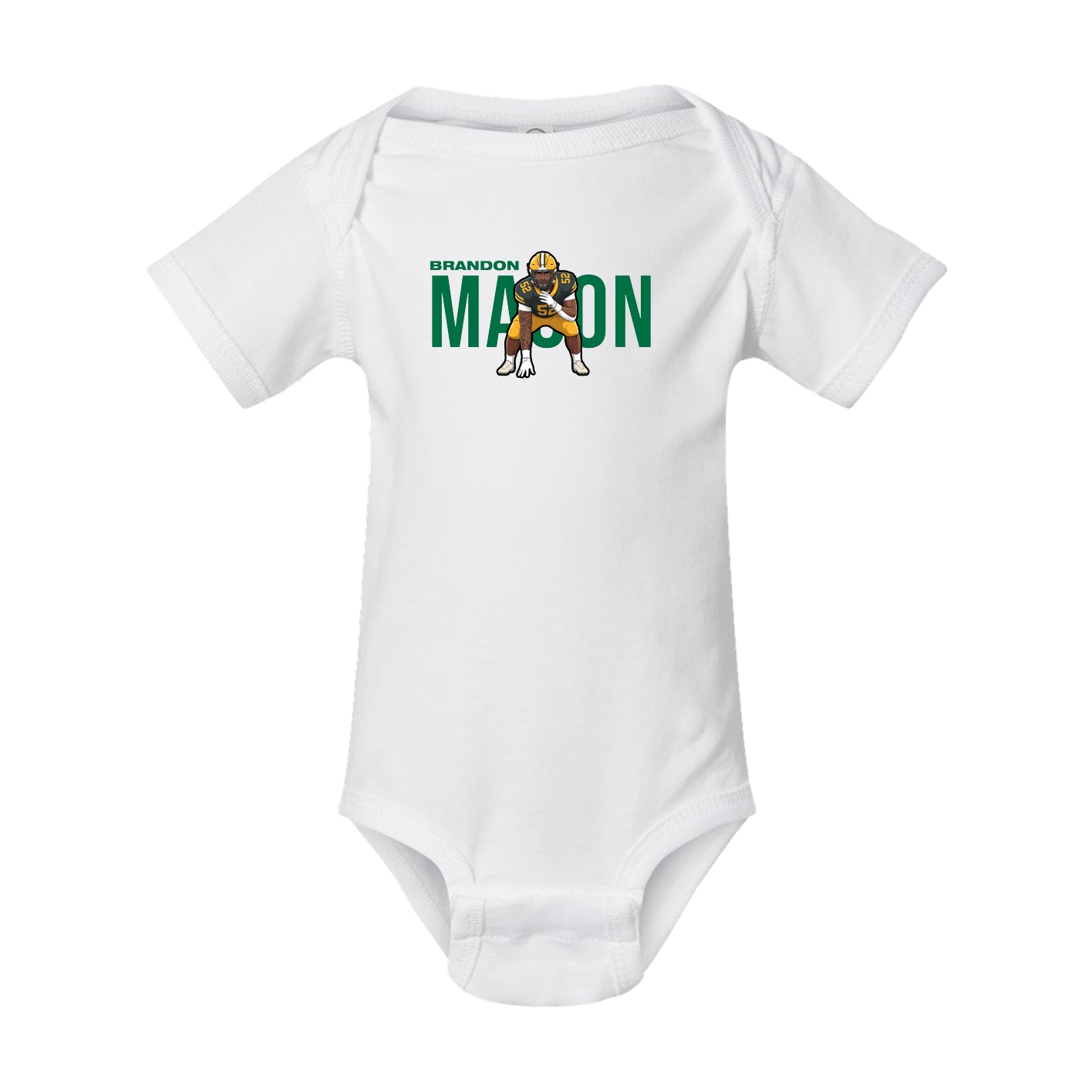 Baby Onesie — Player Name in White