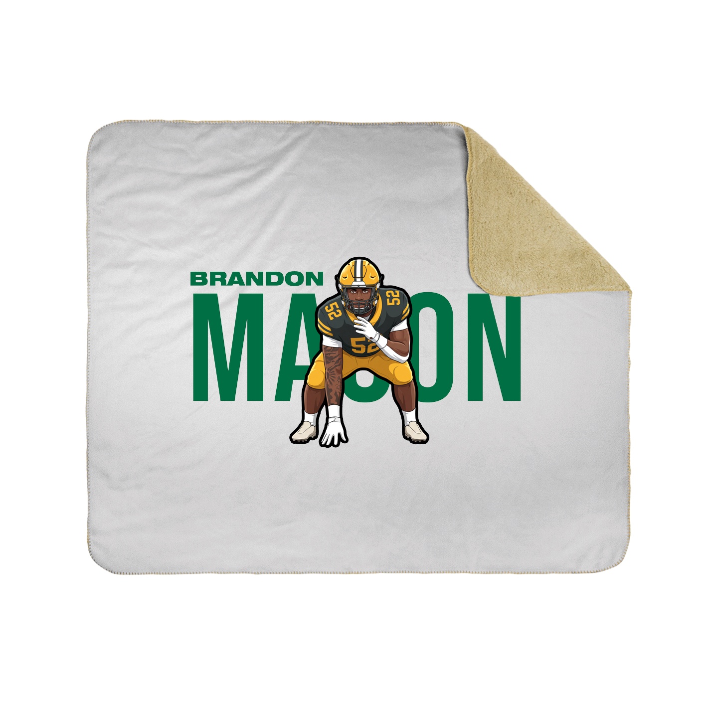 Throw Blanket — Player Name in White