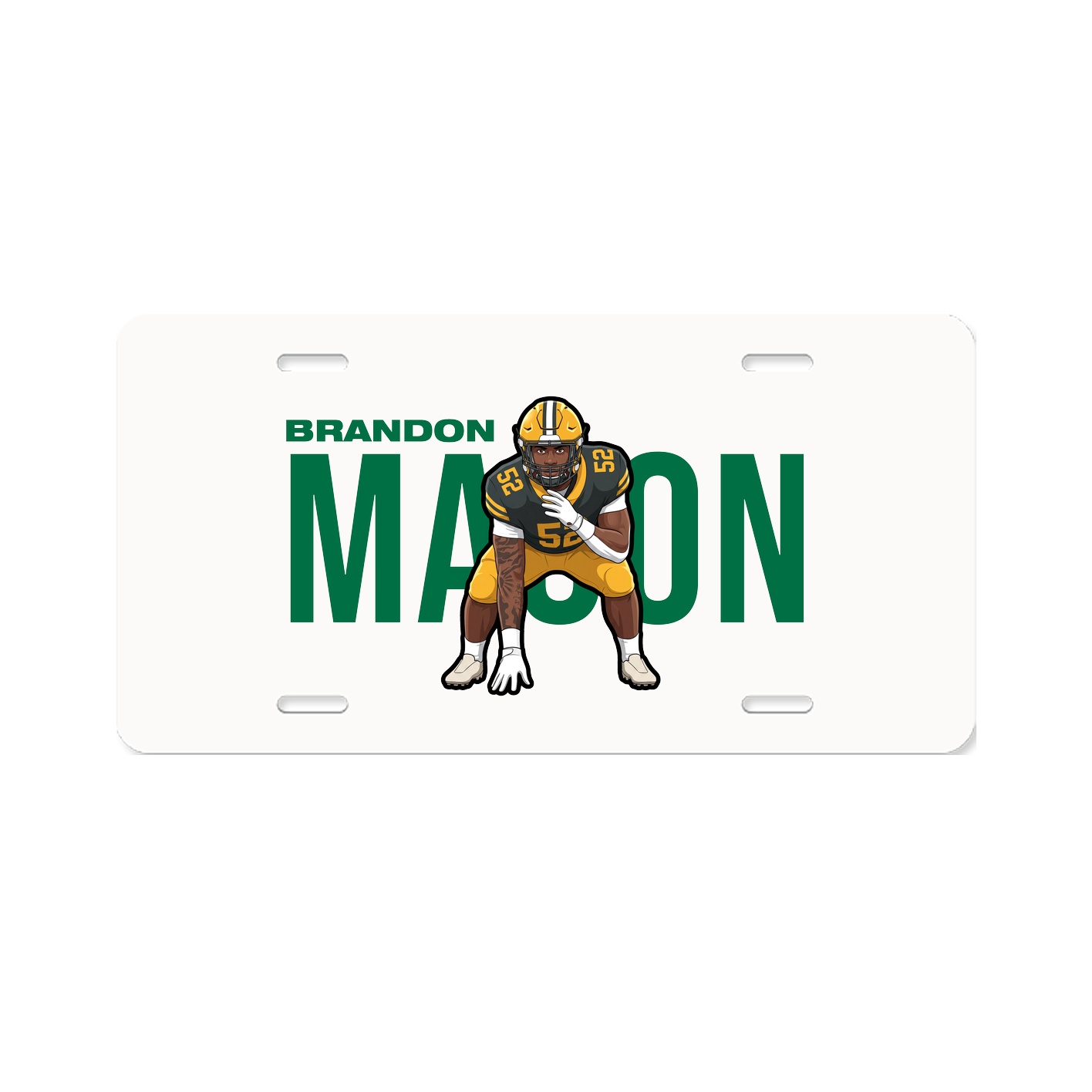 License Plate — Player Name in Classic