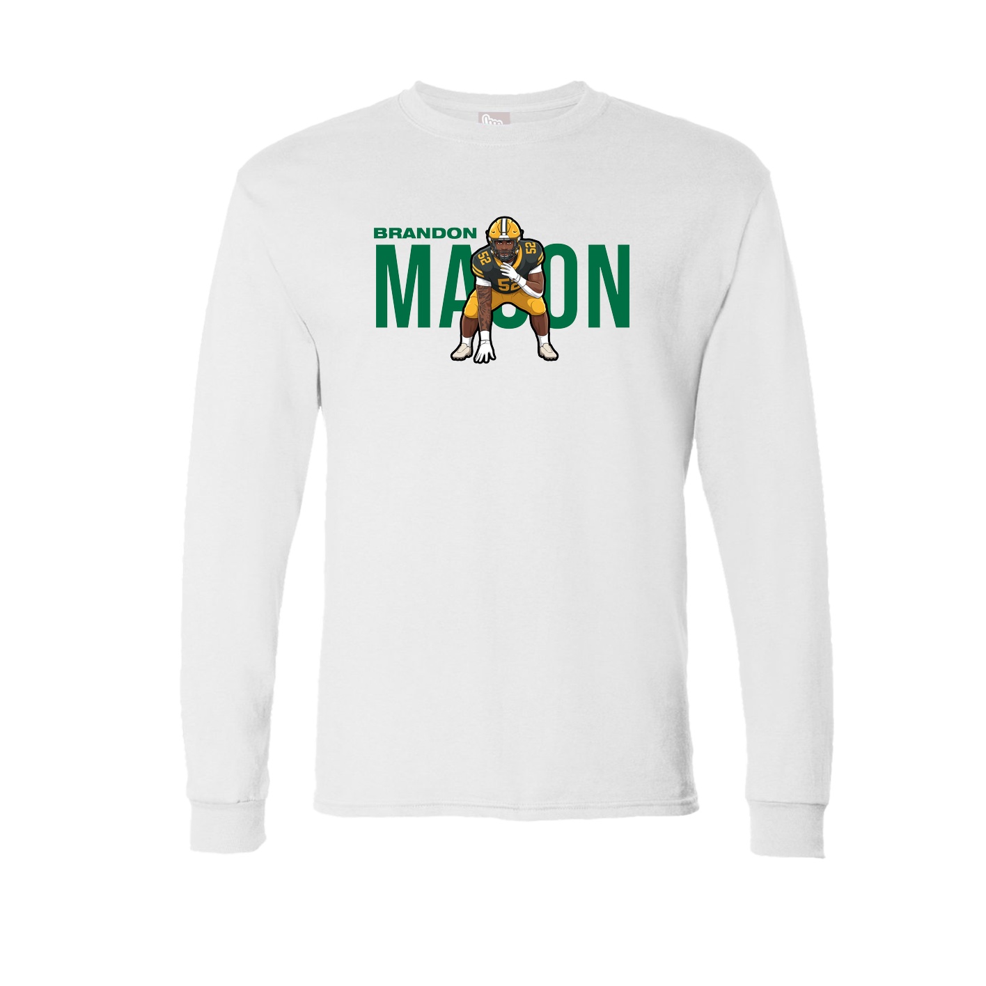 Long Sleeve Tee — Player Name in White
