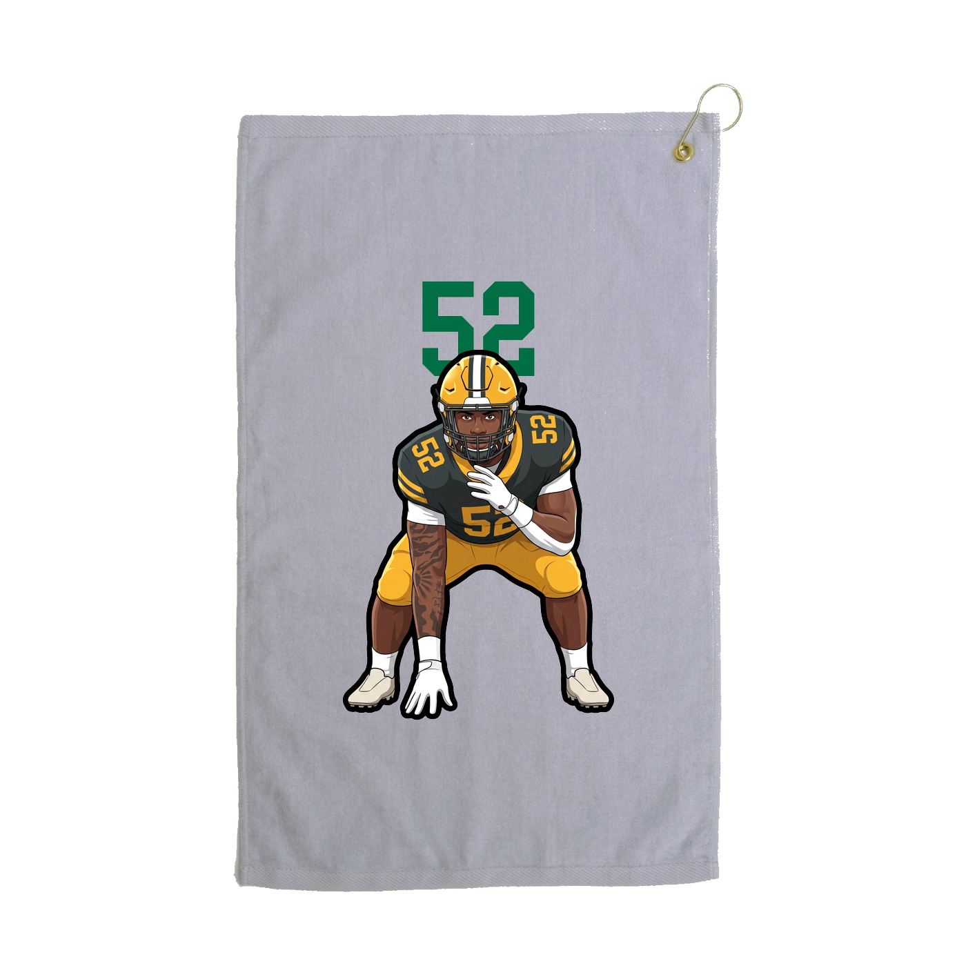 Golf Towel — Number Top in Grey