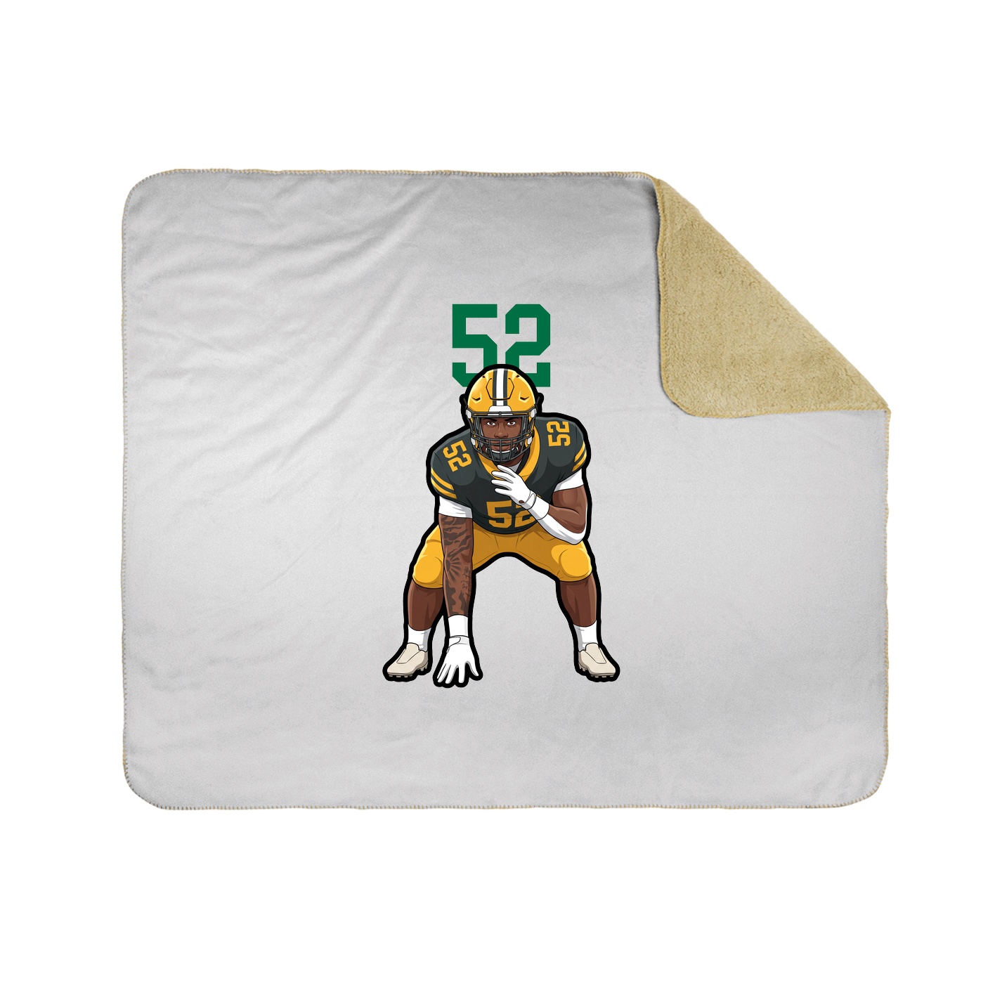 Throw Blanket — Number Top in White