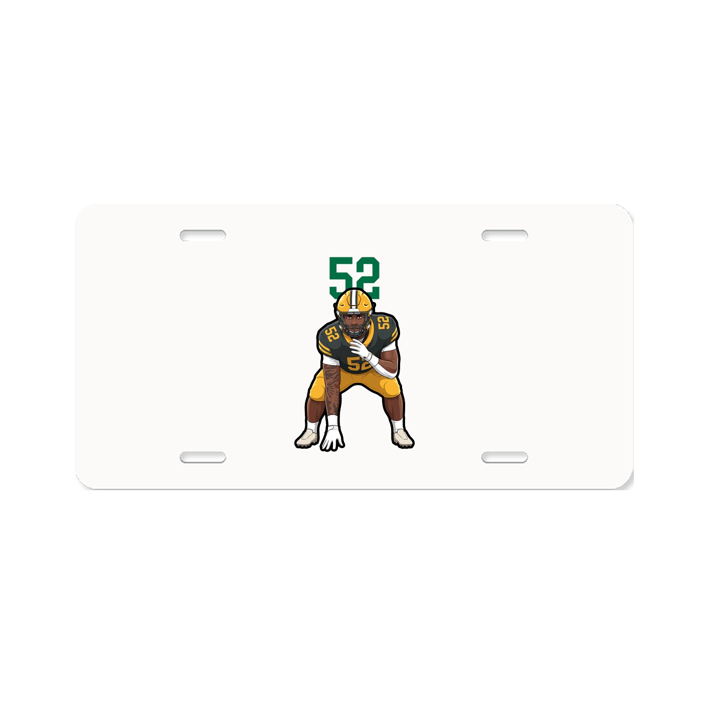 License Plate — Number Top in Classic