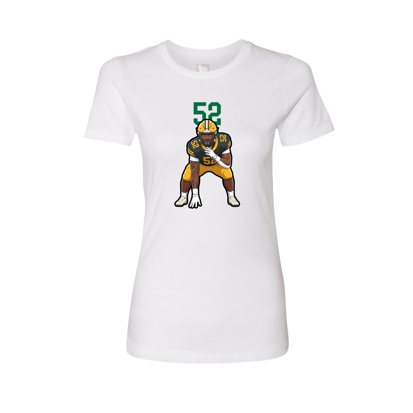 Fitted Women's Tee — Number Top in White