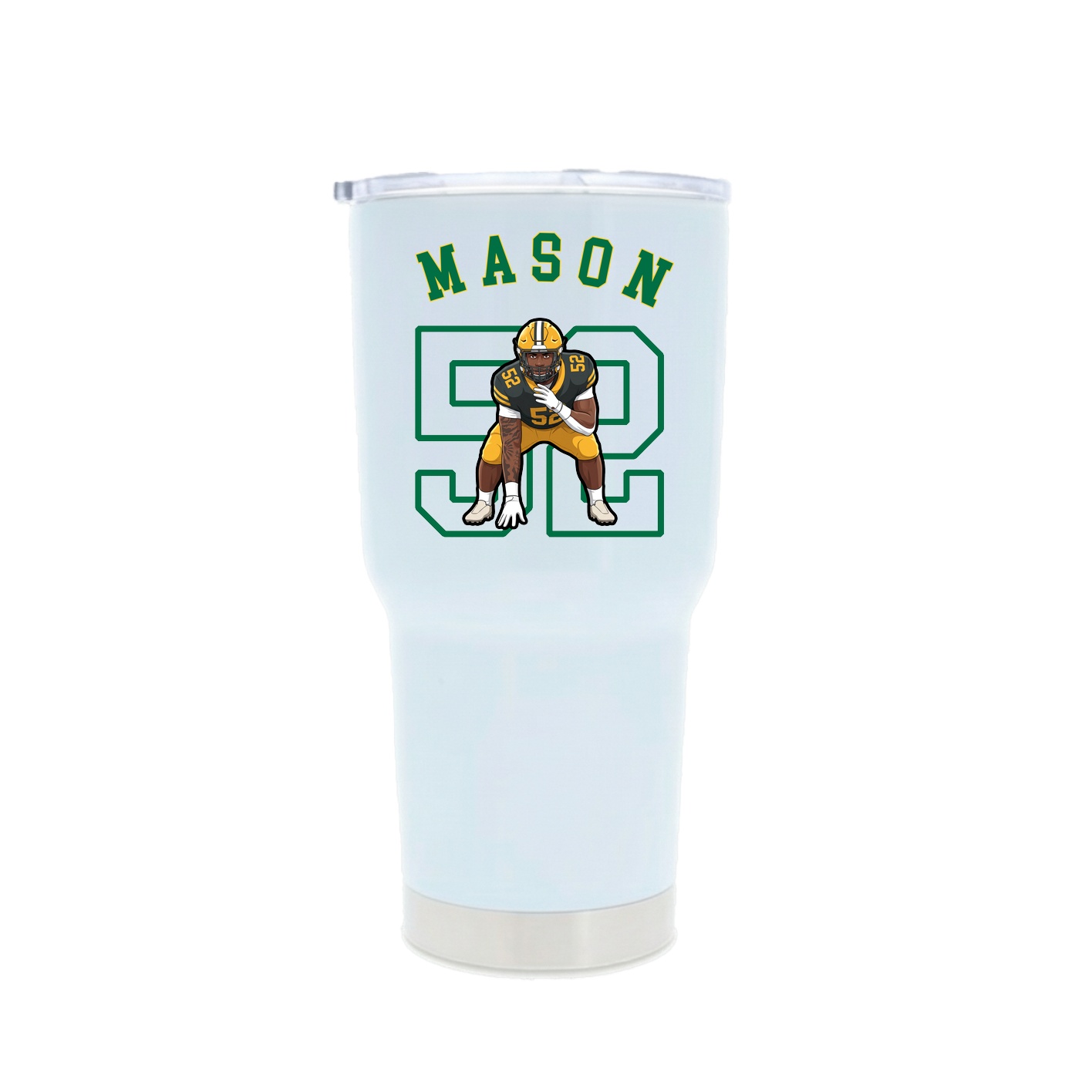 30oz Stainless Steel Tumbler — Shirsey Arch in White