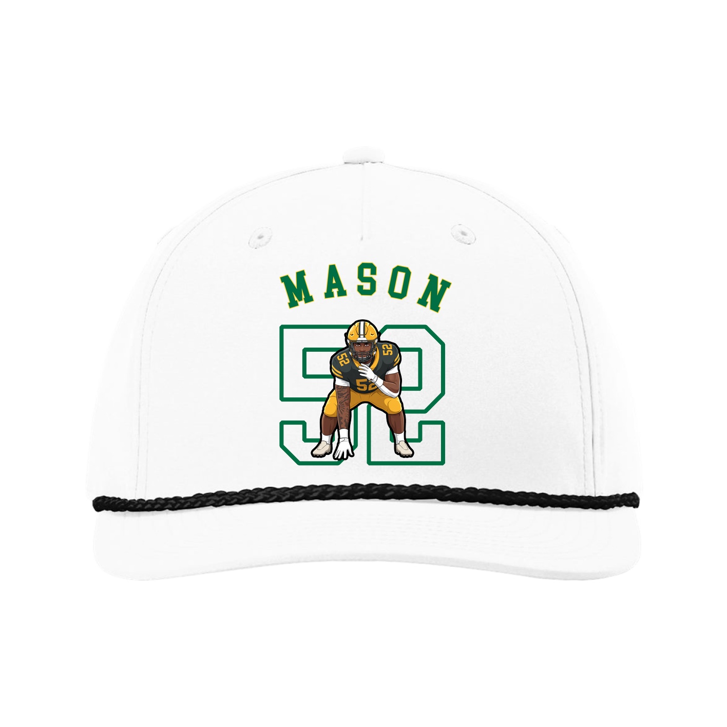 Five-Panel Classic Rope Cap — Shirsey Arch in White
