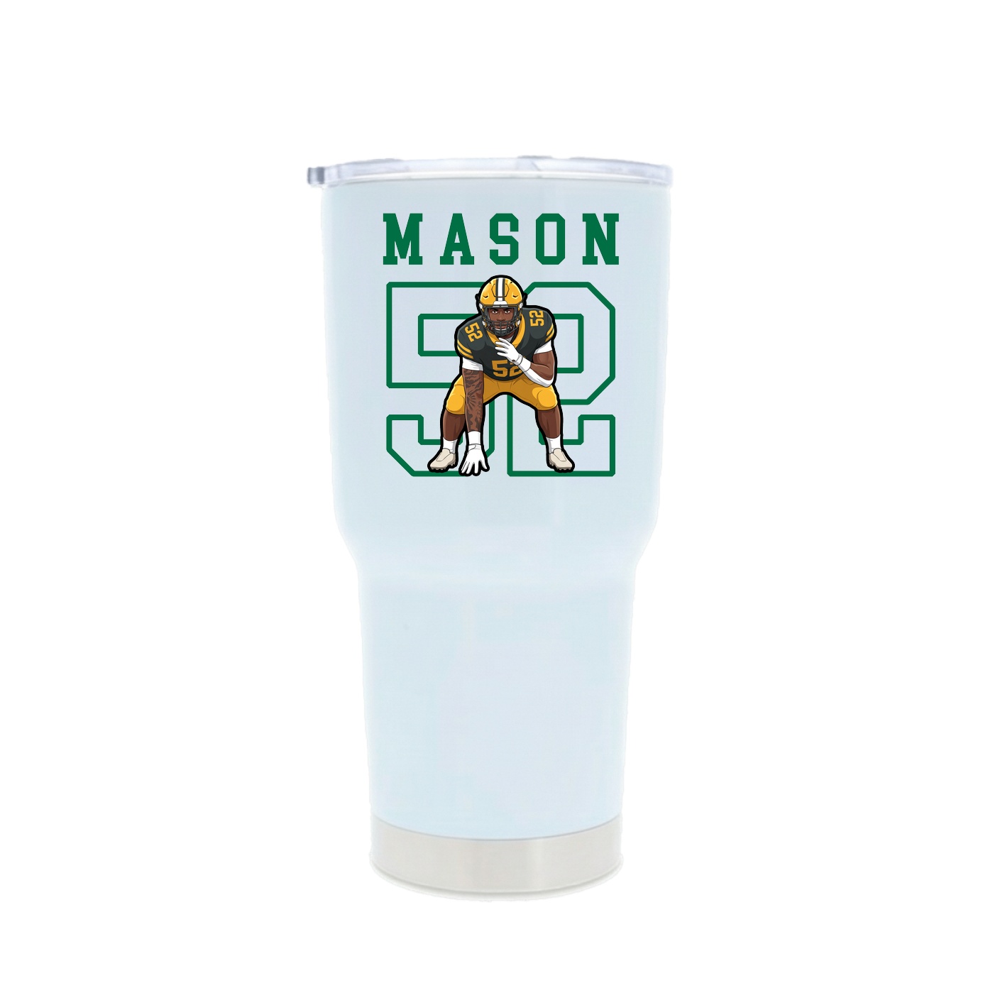 30oz Stainless Steel Tumbler — Shirsey in White