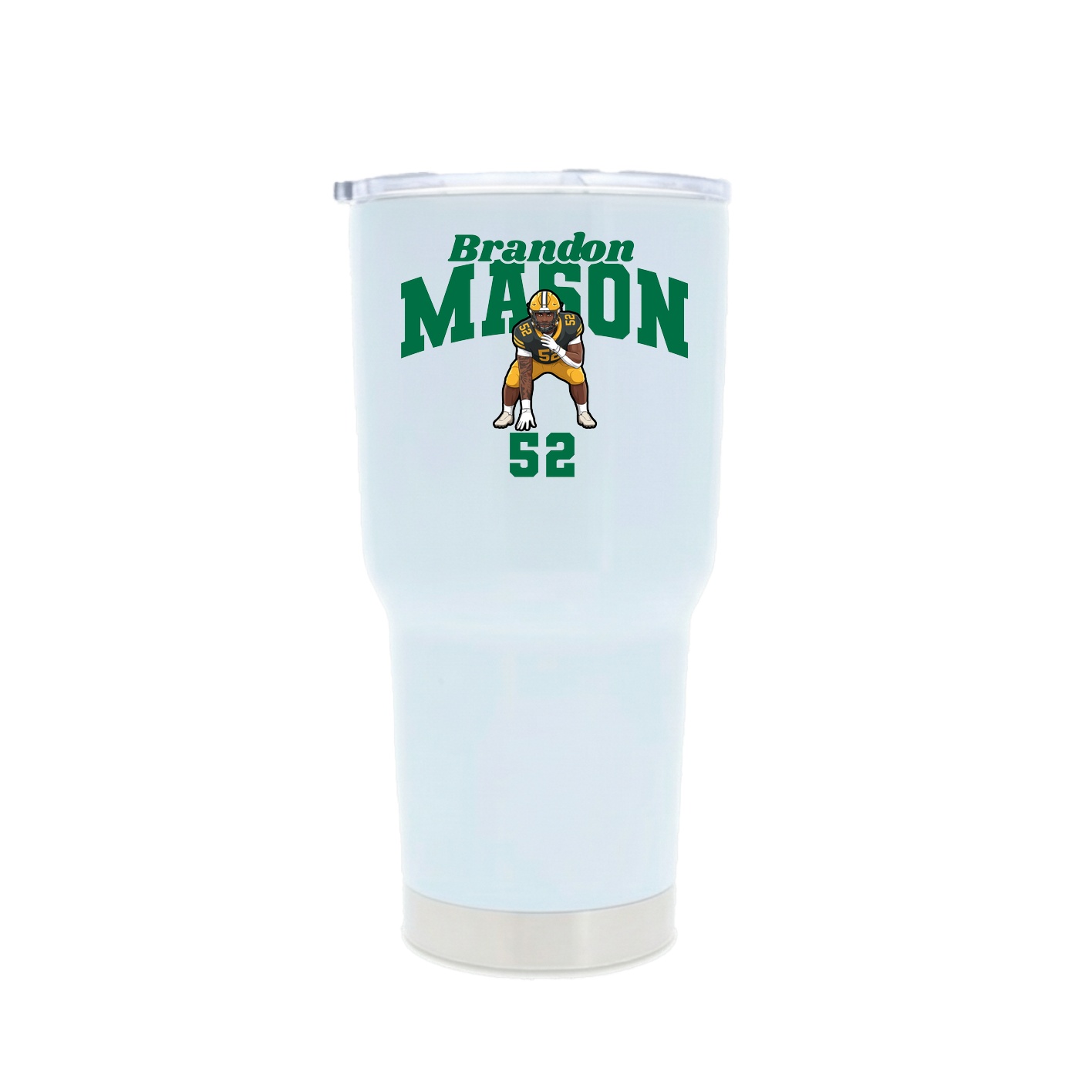 30oz Stainless Steel Tumbler — Signature Arch in White