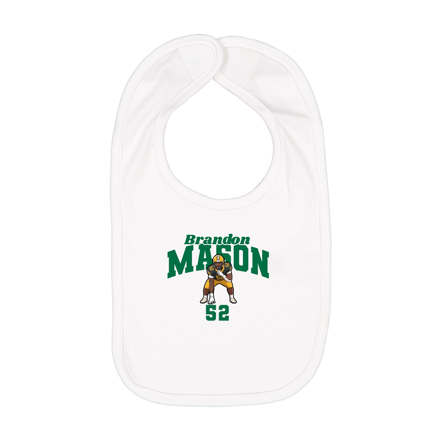 Infant Bib — Signature Arch in White