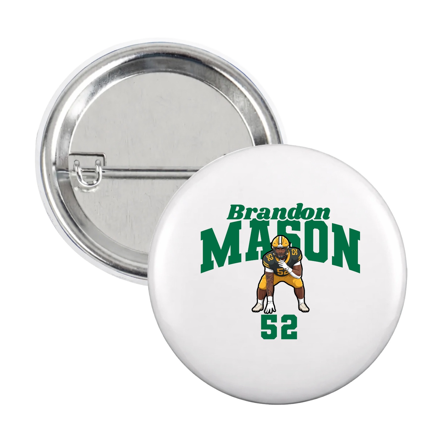 Game Day Button — Signature Arch in White