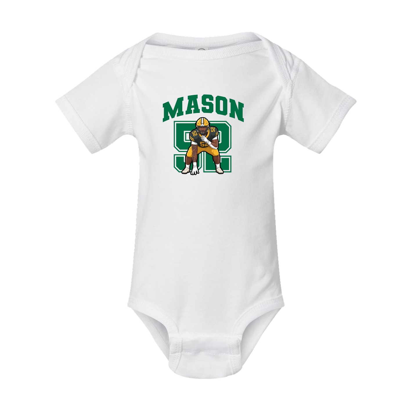 Baby Onesie — Number in White