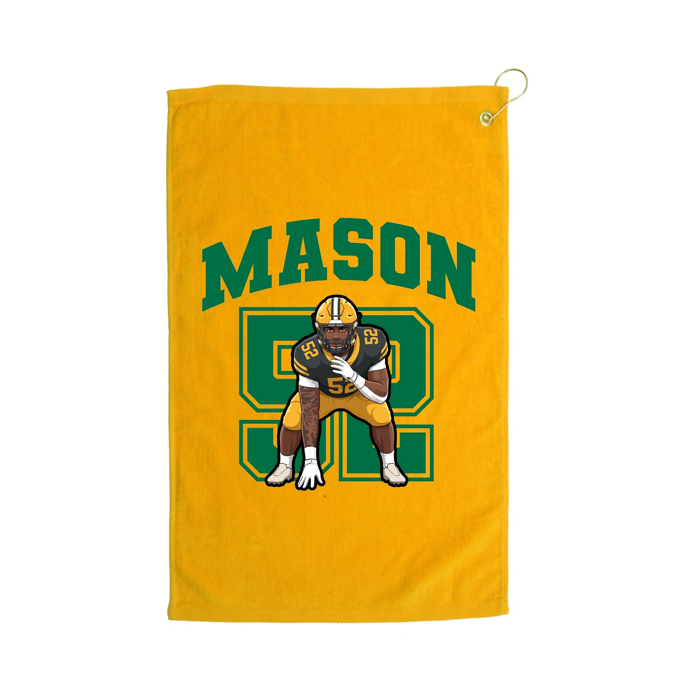 Golf Towel — Number in Gold