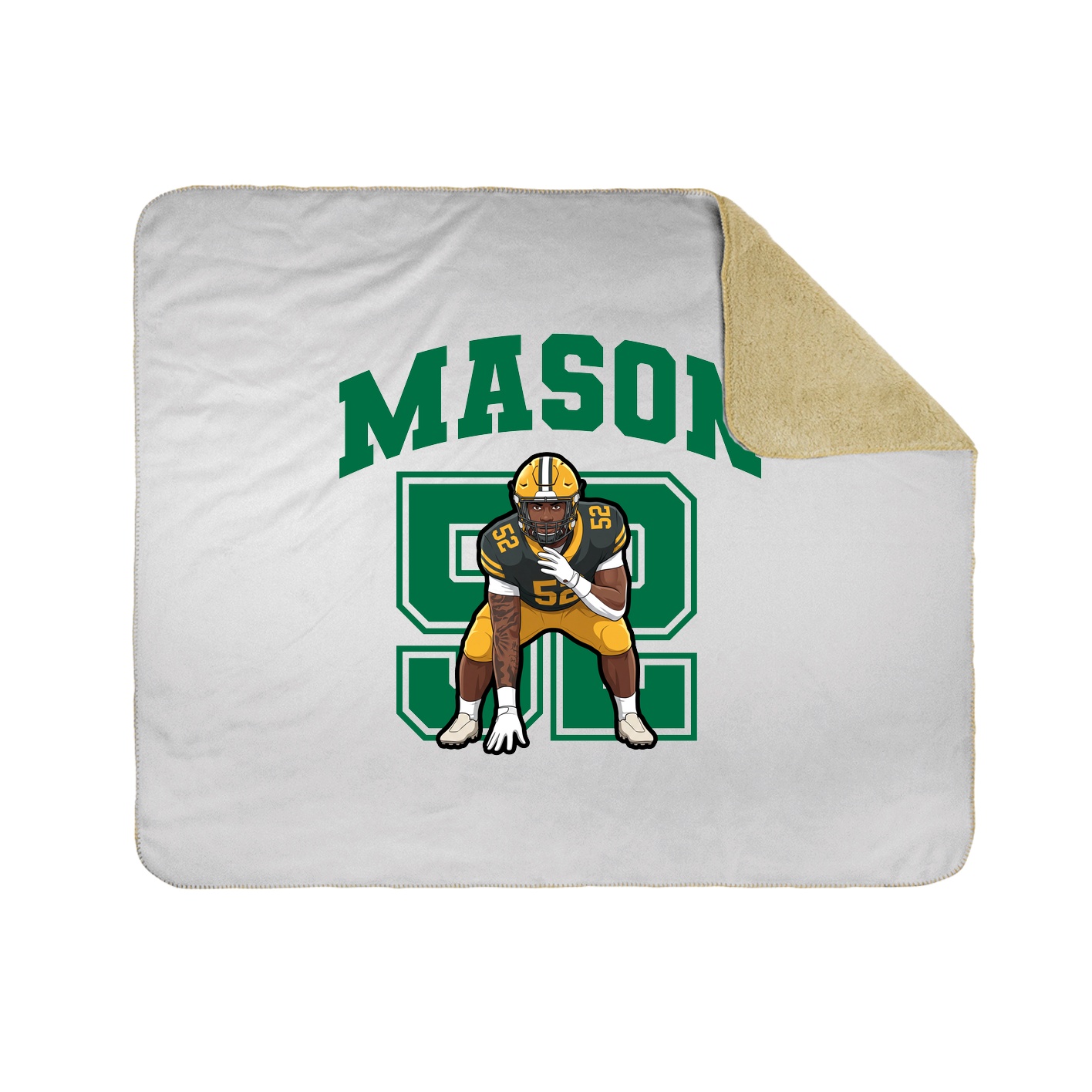Throw Blanket — Number in White