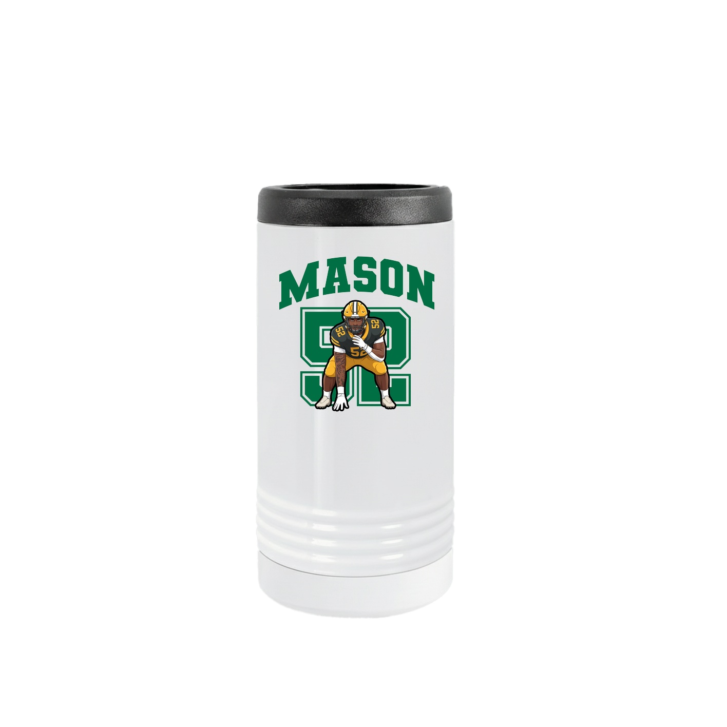 Slim Beverage Holder — Number in White