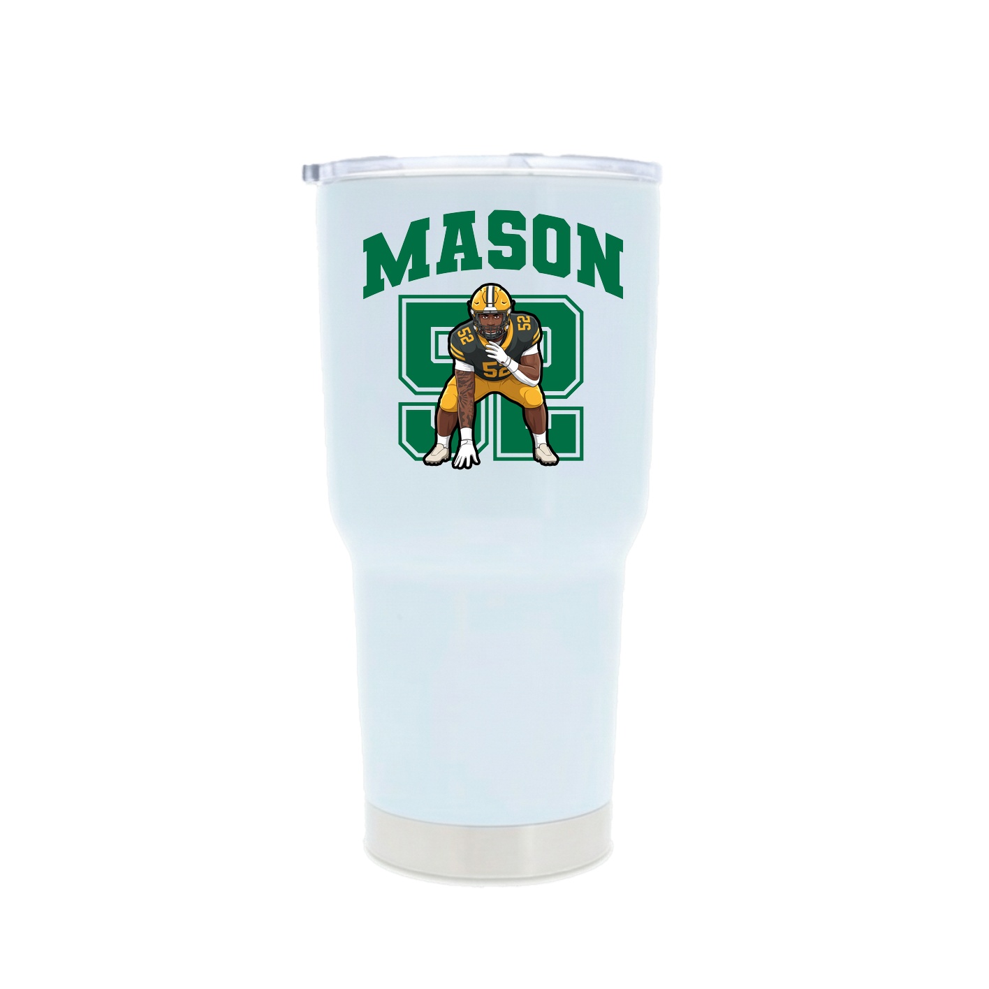 30oz Stainless Steel Tumbler — Number in White