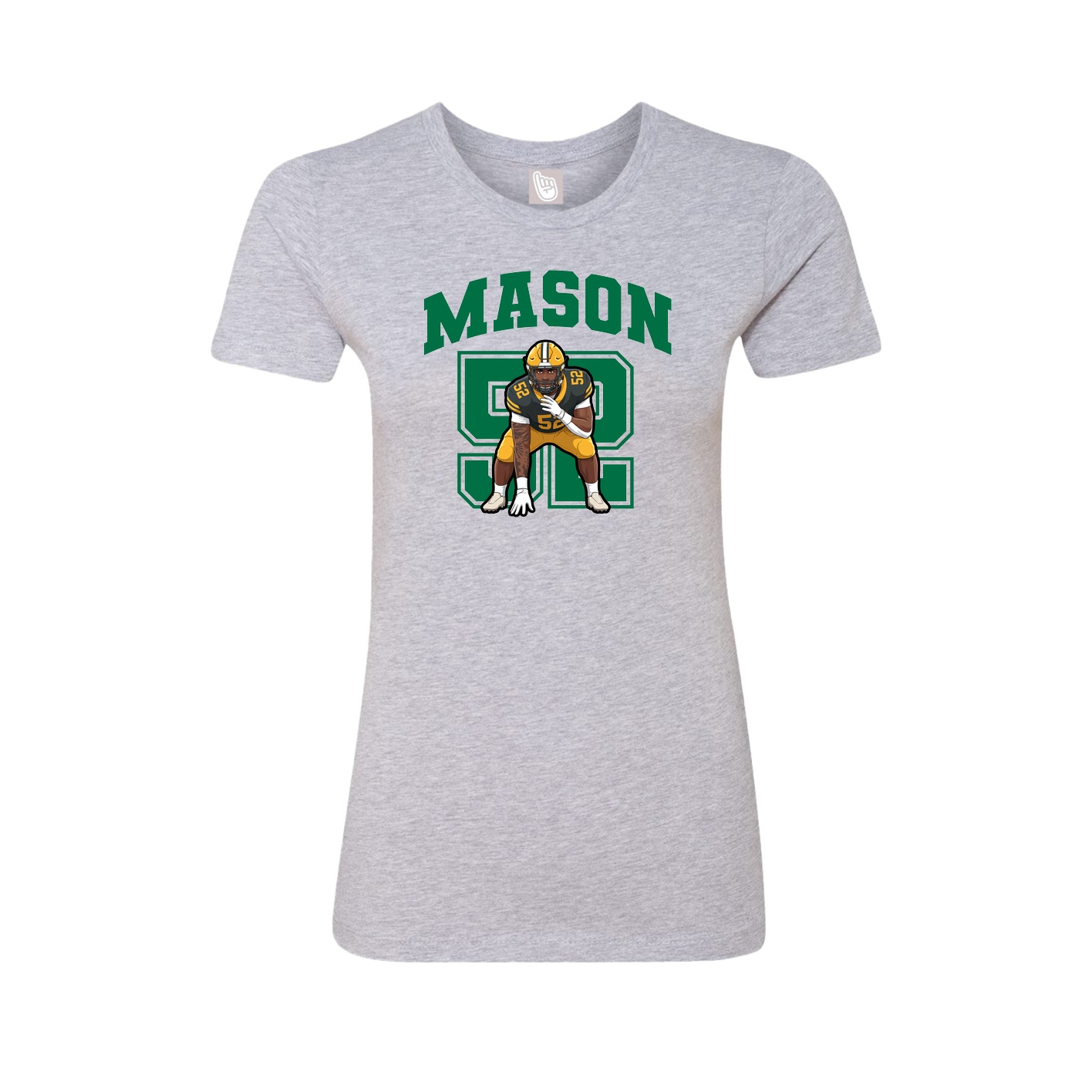 Fitted Women's Tee — Number in Grey