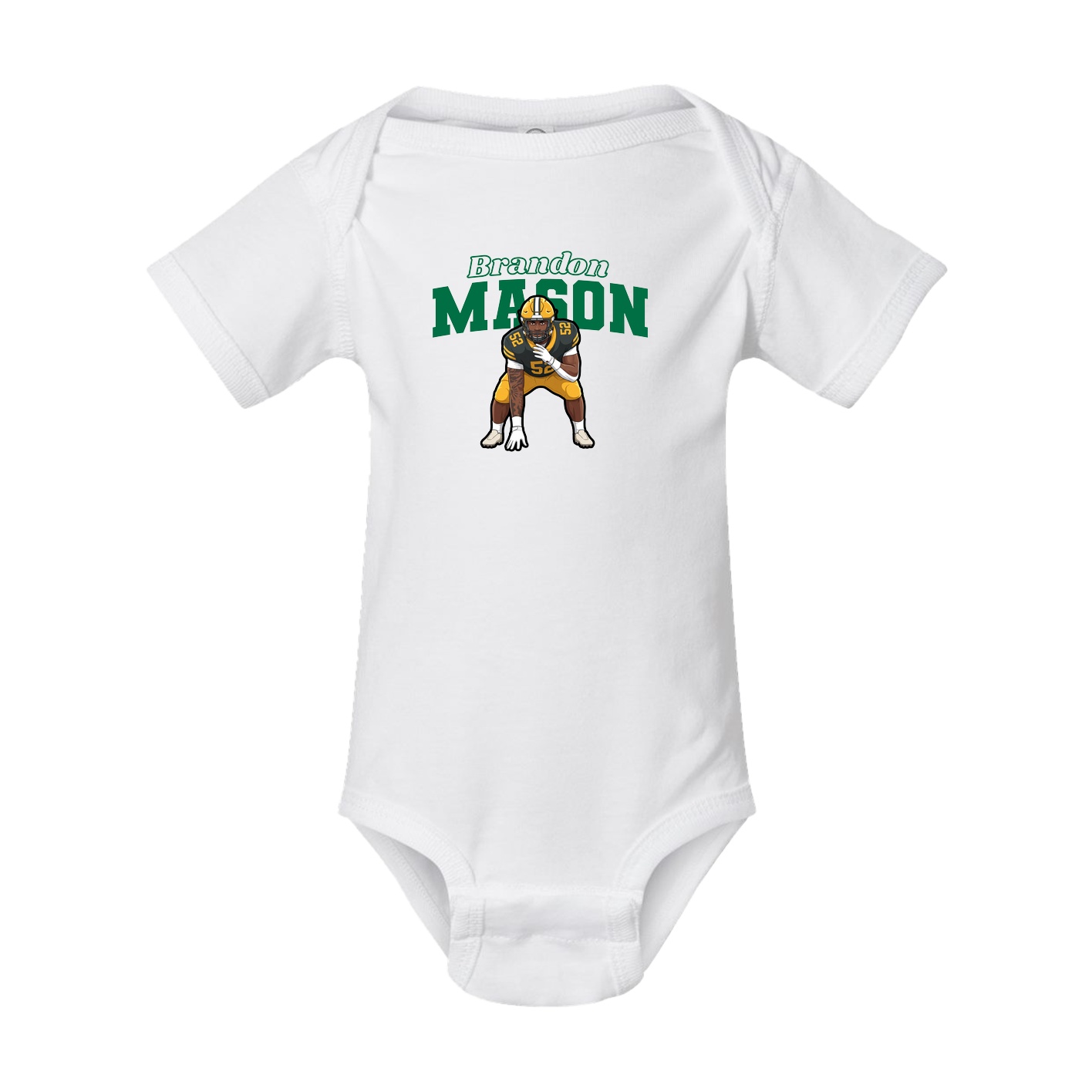 Baby Onesie — Name Arch in White