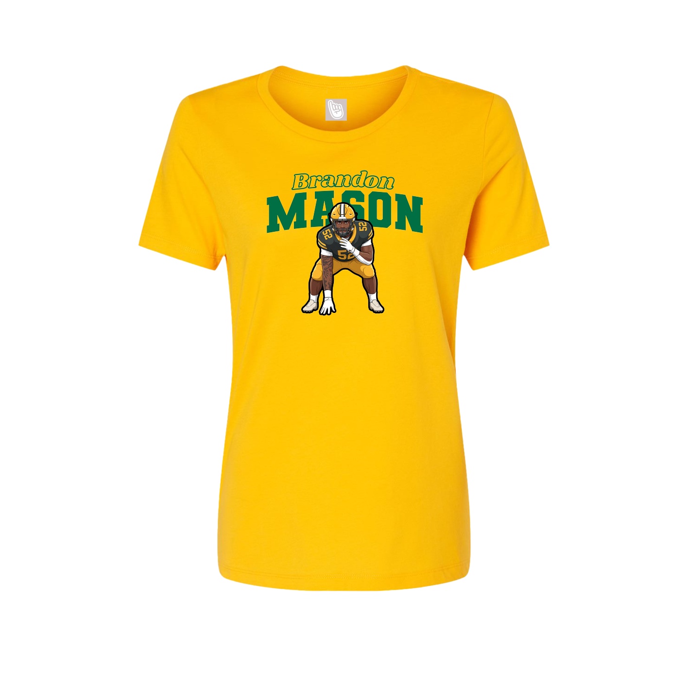 Fitted Women's Tee — Name Arch in Gold
