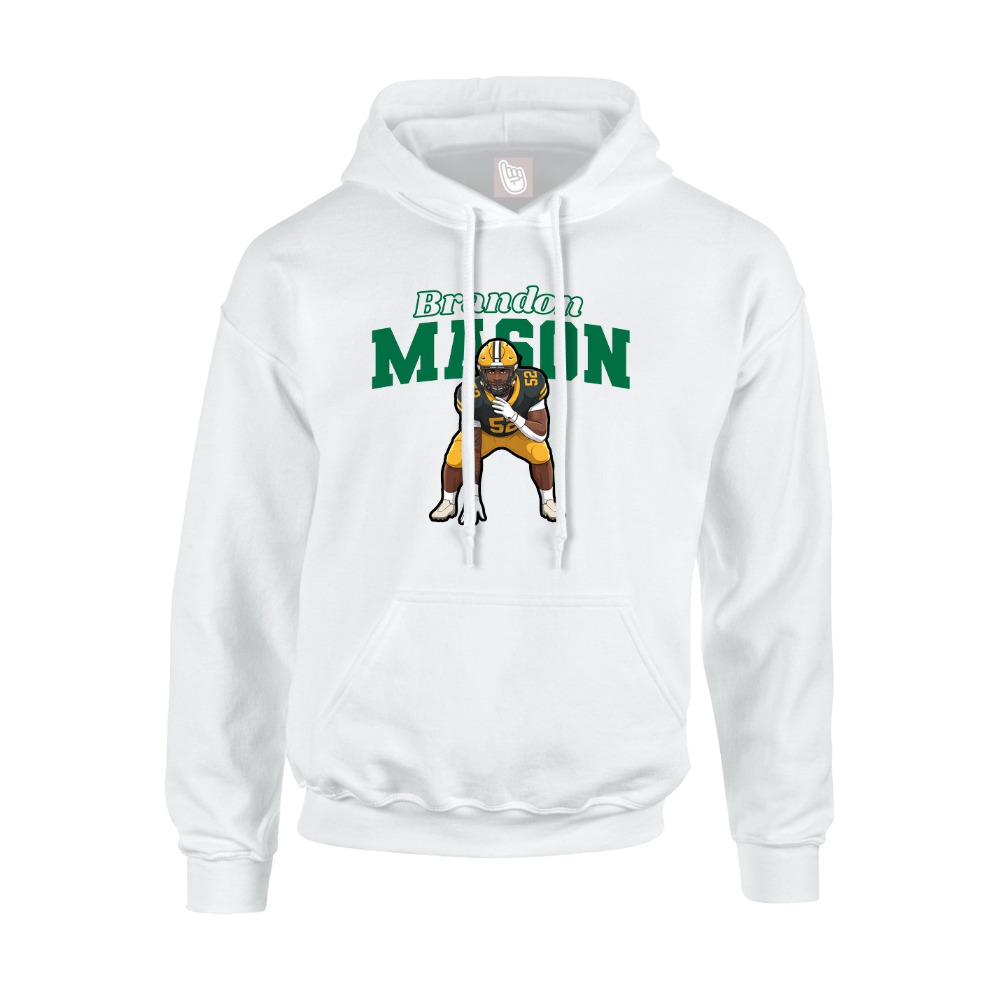 Hoodie — Name Arch in White