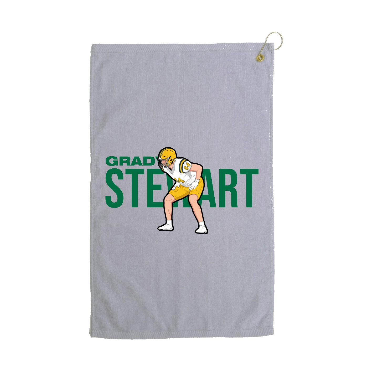 Golf Towel — Player Name in Grey