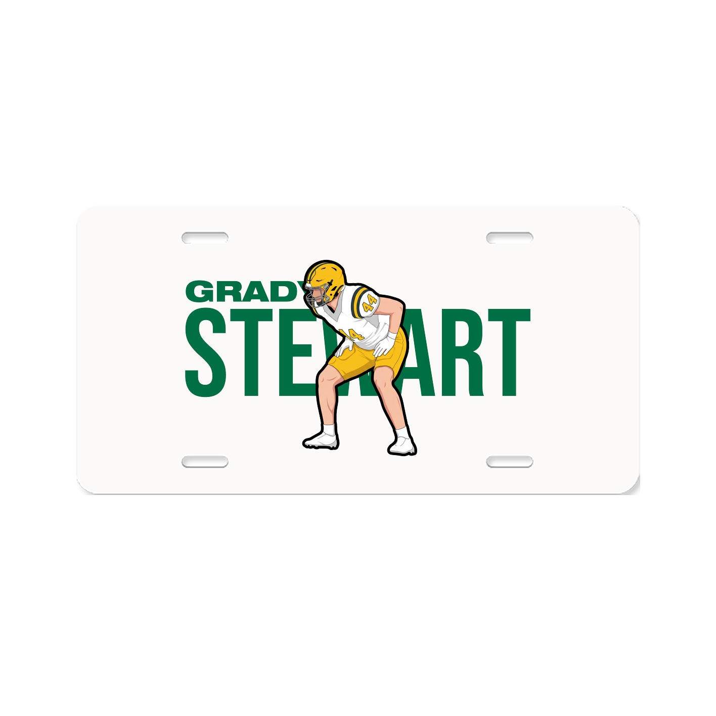 License Plate — Player Name in Classic