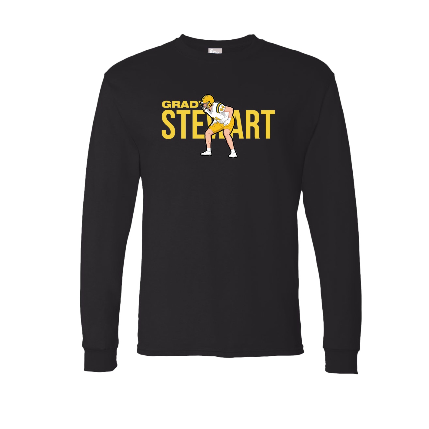 Long Sleeve Tee — Player Name in Black