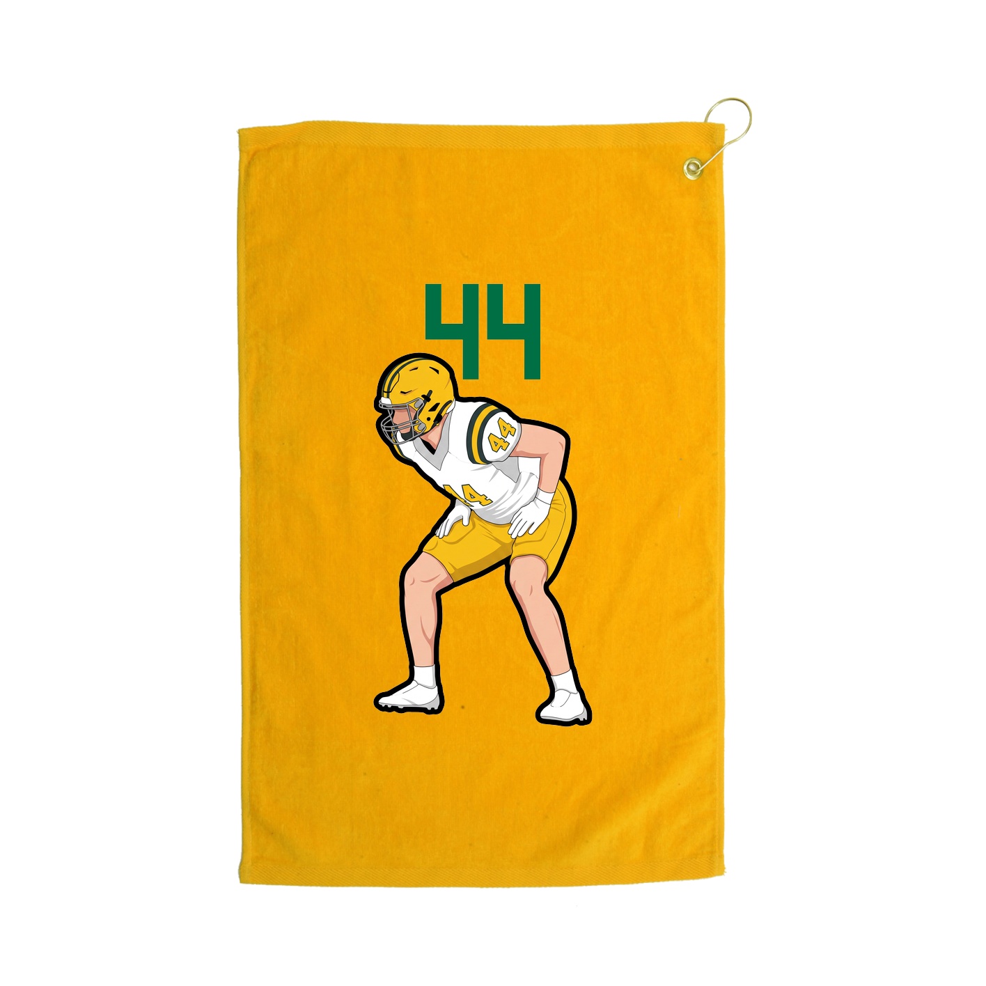 Golf Towel — Number Top in Gold