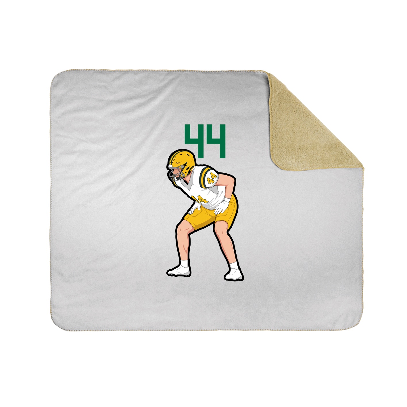 Throw Blanket — Number Top in White