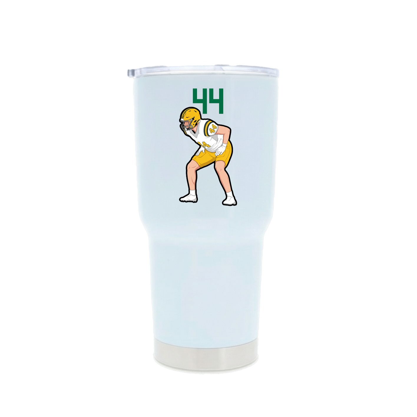 30oz Stainless Steel Tumbler — Number Top in White
