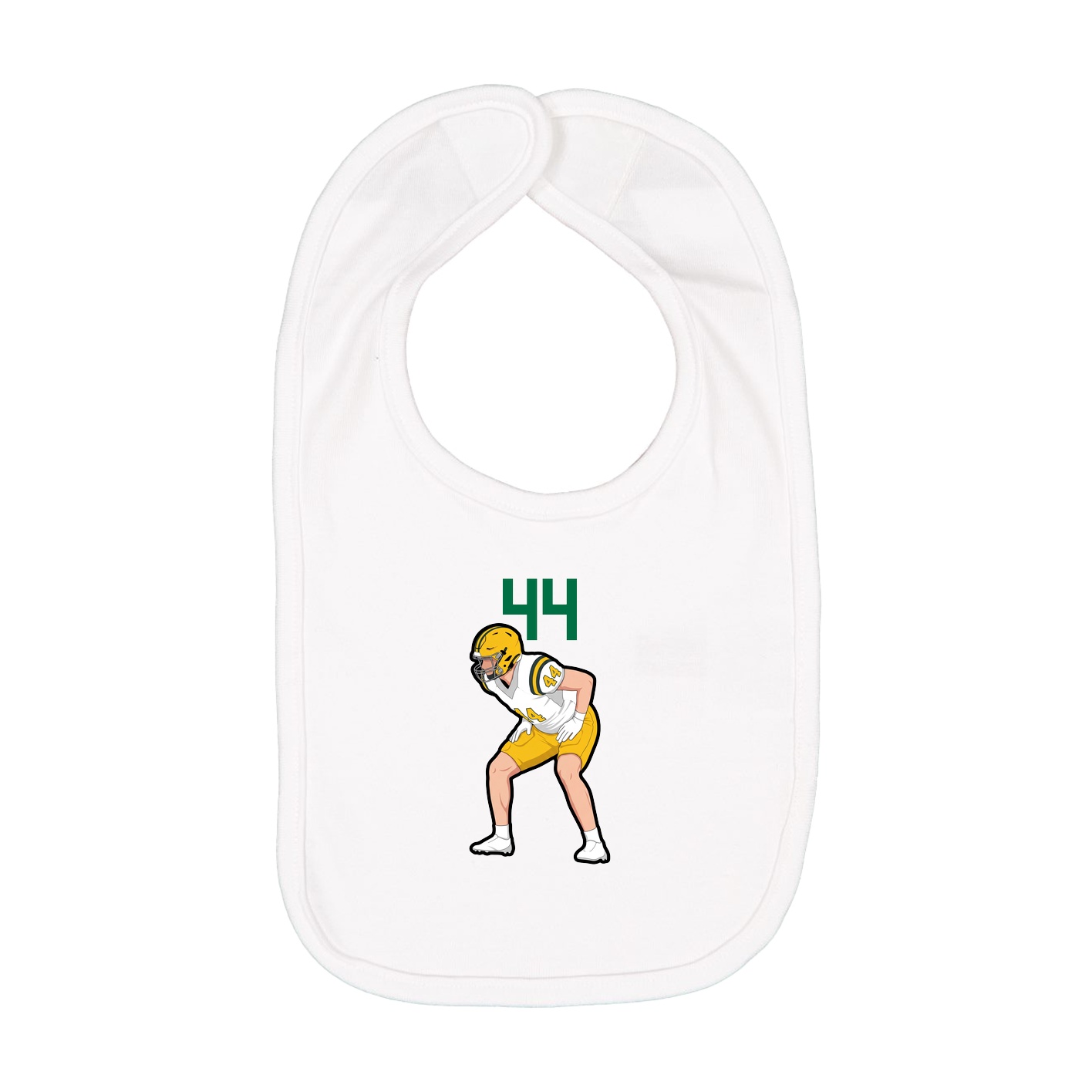 Infant Bib — Number Top in White