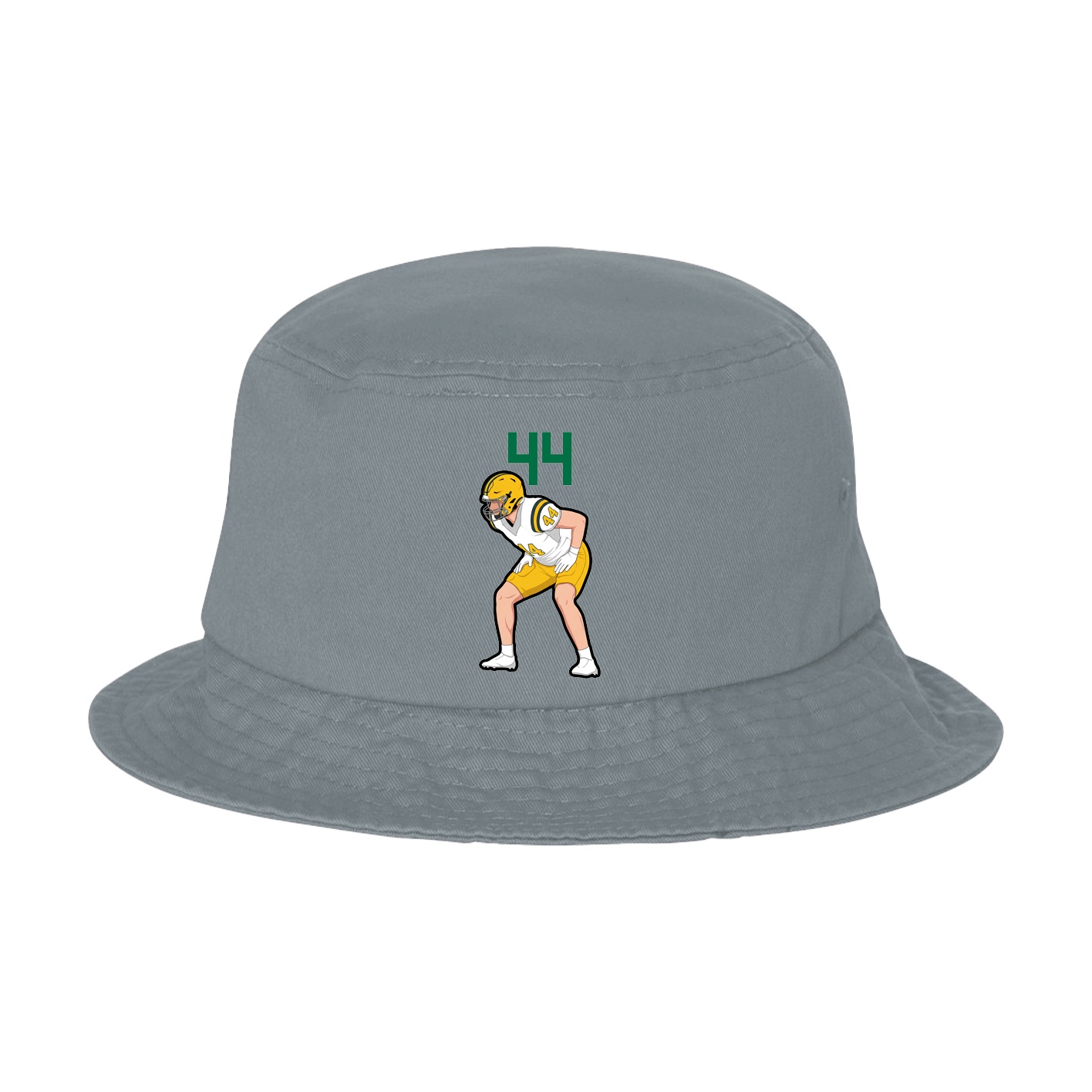 Bucket Cap — Number Top in Grey