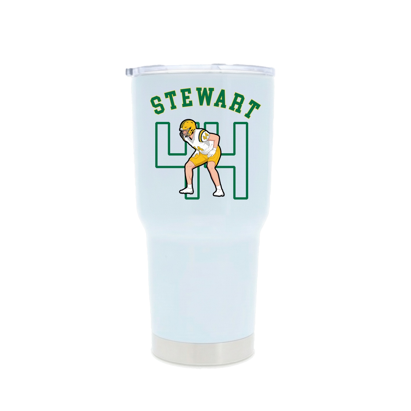 30oz Stainless Steel Tumbler — Shirsey Arch in White