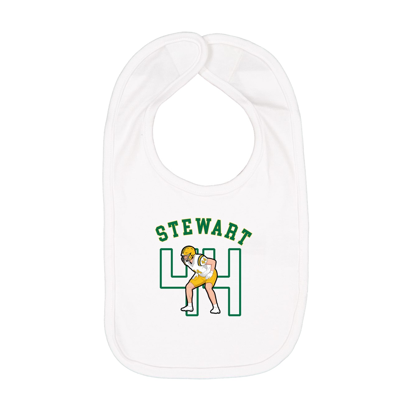 Infant Bib — Shirsey Arch in White